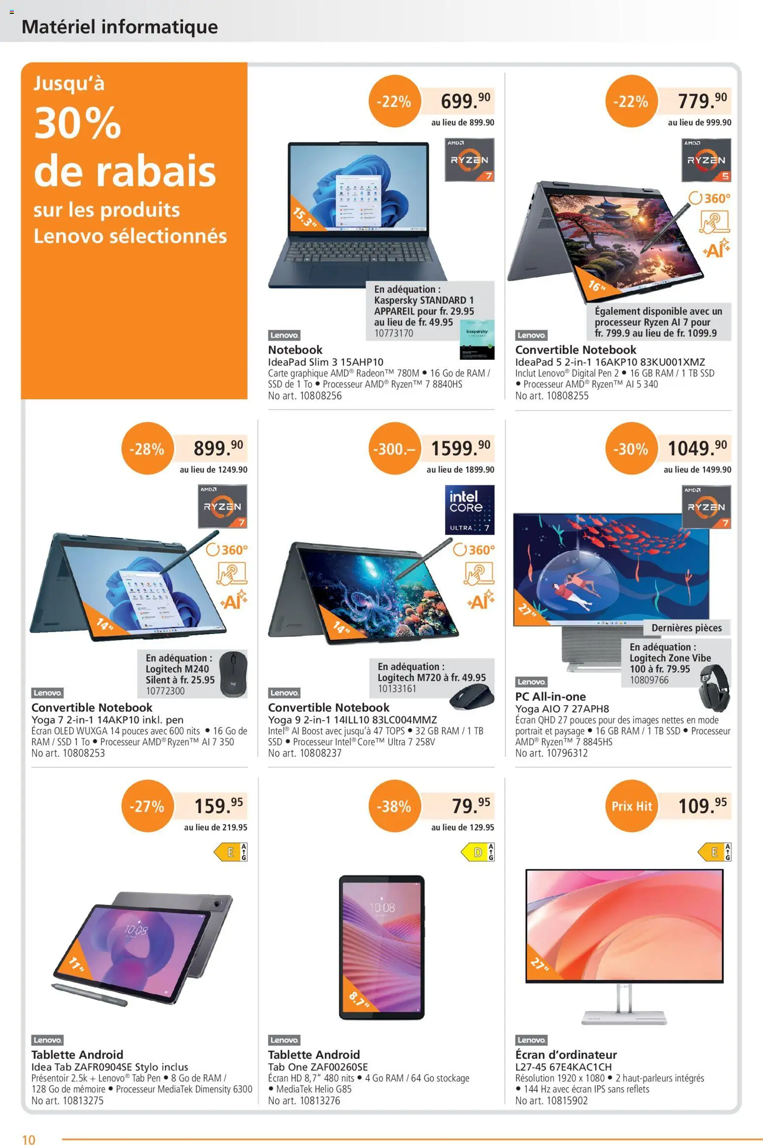Fust aktionen FR – gültig ab 01.05.2026 | Seite: 10 | Produkte: Notebook, Tablette, Pc, Lenovo