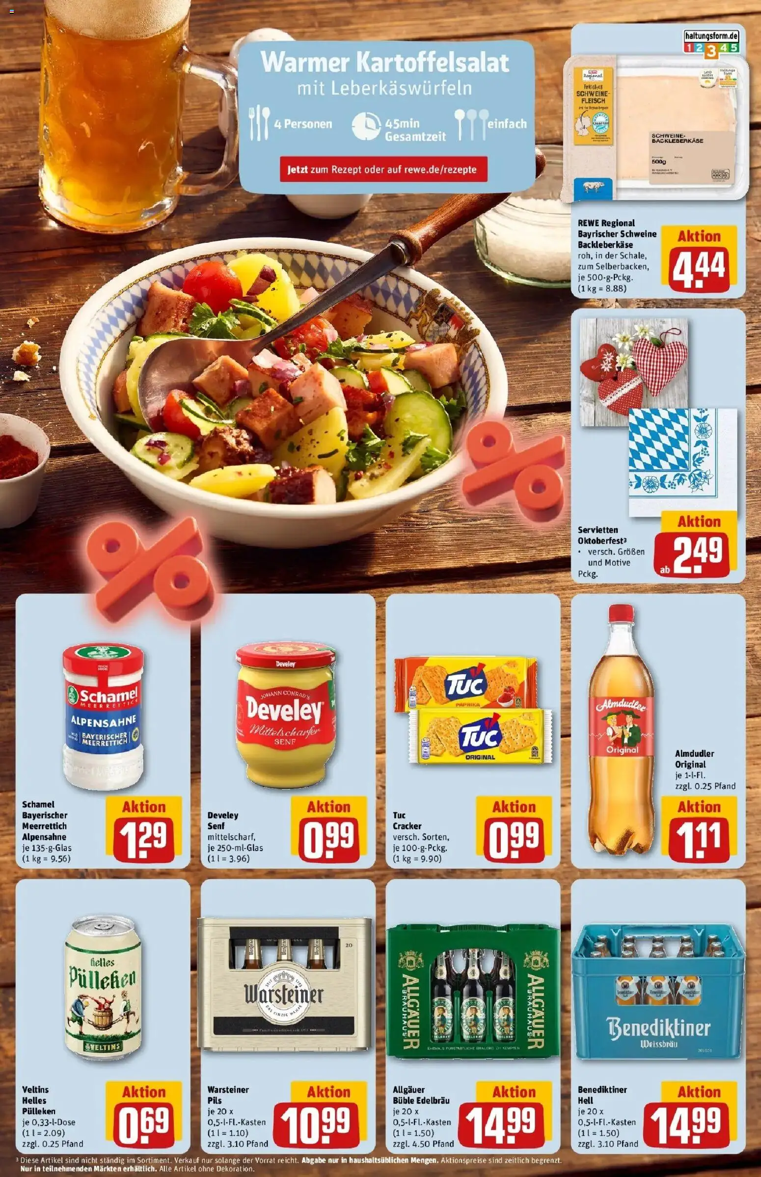 REWE Prospekt ab 14.09.2026 zum Blättern » Angebote | Seite: 13 | Produkte: Pils, Paprika, Warsteiner, Veltins