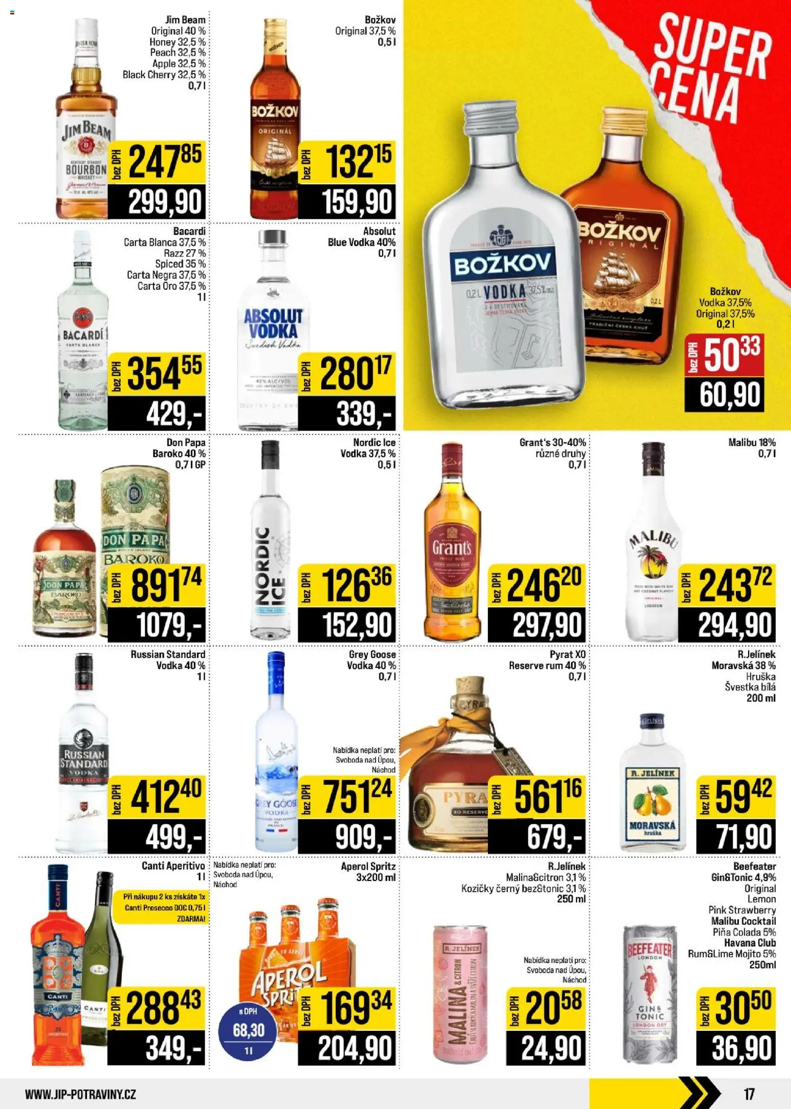 Jip leták - Cash & Carry od 19.08.2026 | Strana: 17 | Produkty: Jim Beam, Havana, Havana club, Don papa