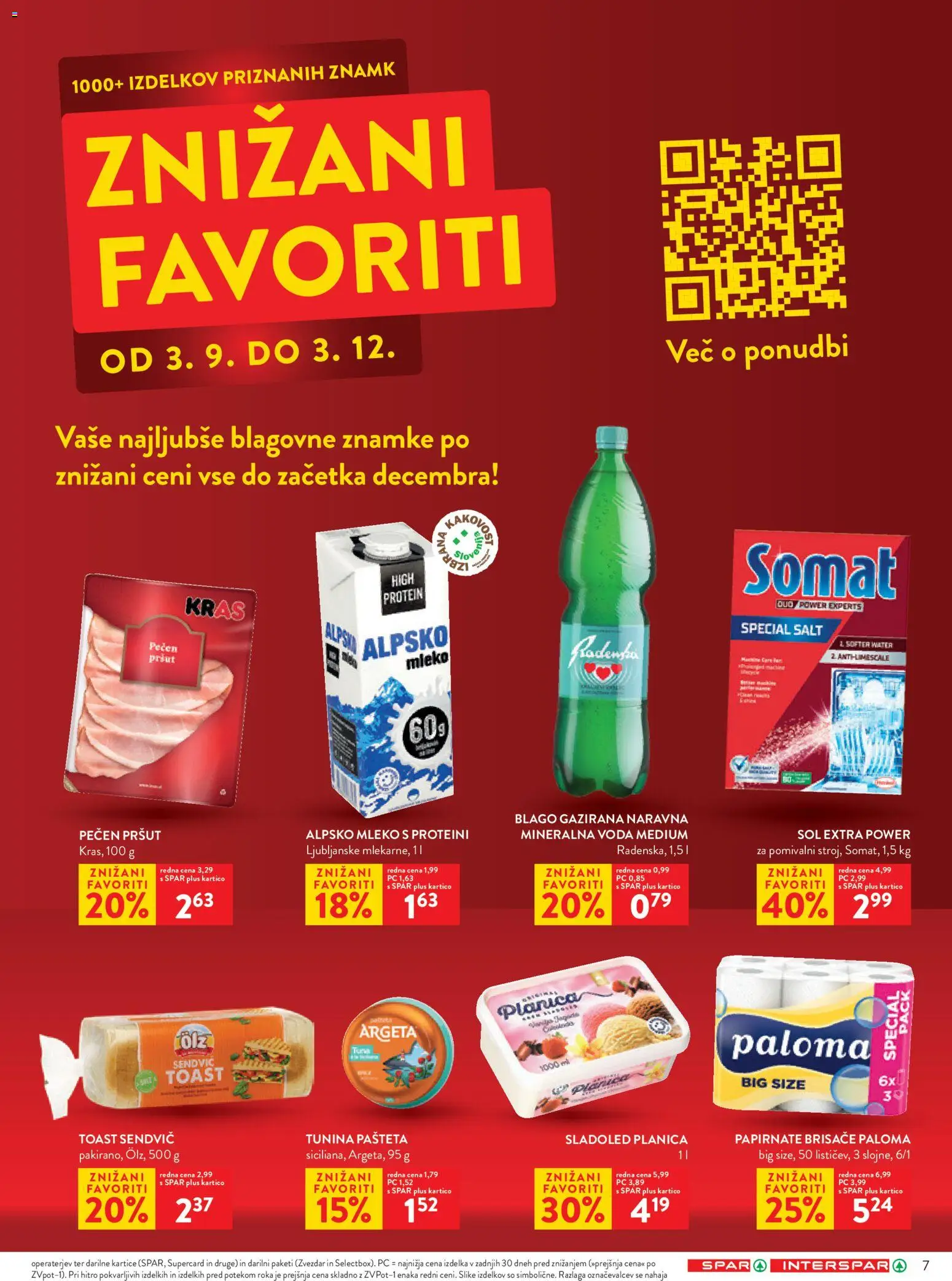 Novi Spar katalog ponudbe – veljaven od 23.09.2026 | Stran: 8 | Izdelki: Pršut, Pašteta, Voda, Sol