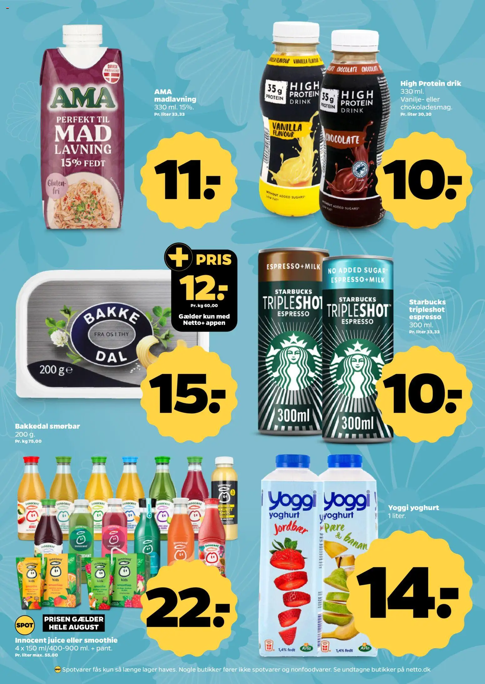 Netto tilbudsavis – gyldig fra 01/08/2026 | Side: 9 | Produkter: Yoghurt, Juice, Smoothie, Vanilje