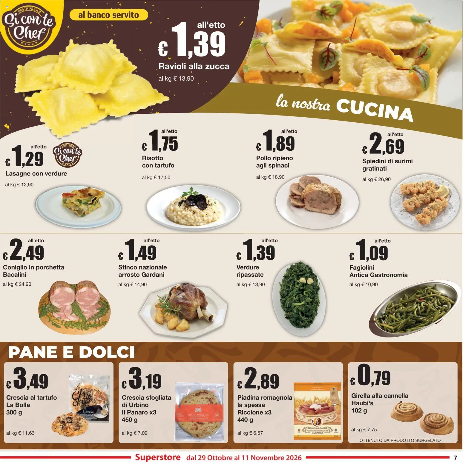 Volantino Sì con Te del 29/10/2026 | Pagina: 7 | Prodotti: Tartufo, Pane, Pollo, Piadina