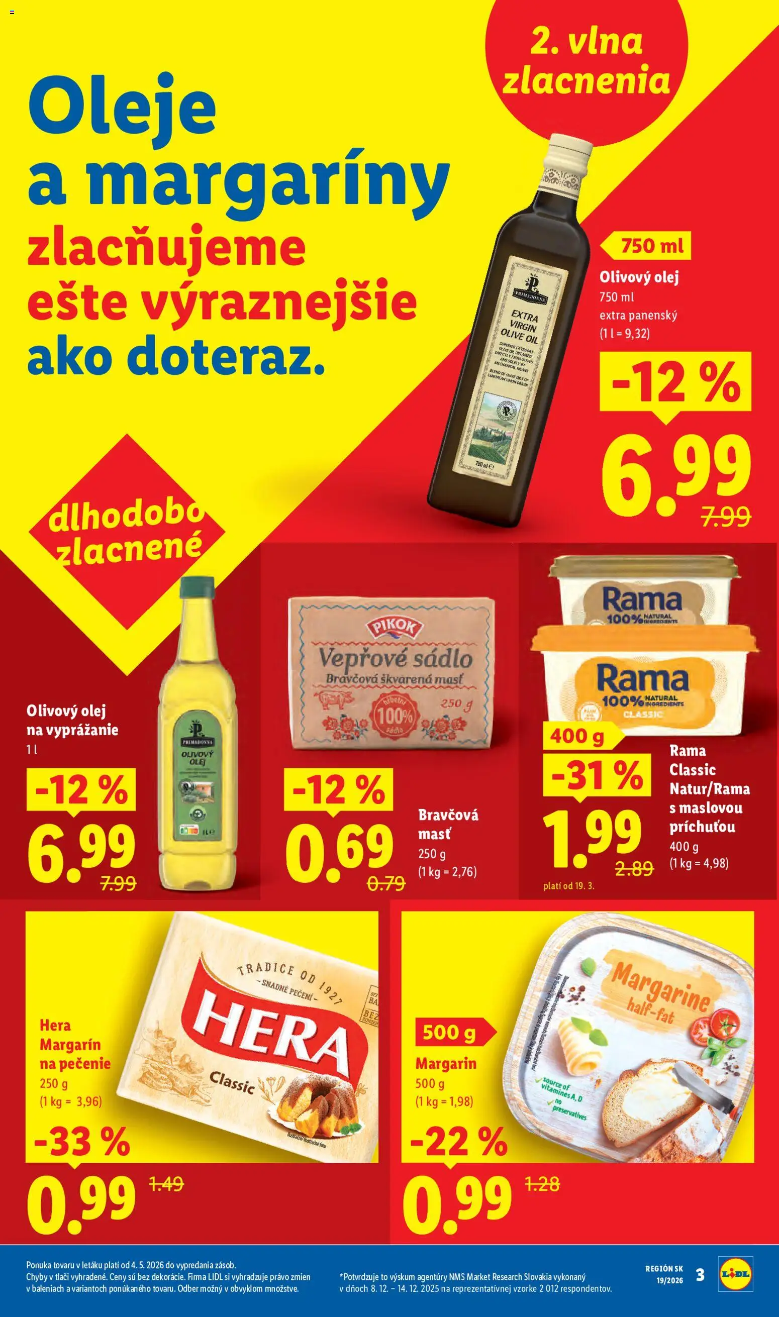 Nové Lidl akcie – leták je platný od 04.05.2026 | Strana: 3 | Produkty: Olej, Olivový olej, Rama, Hera