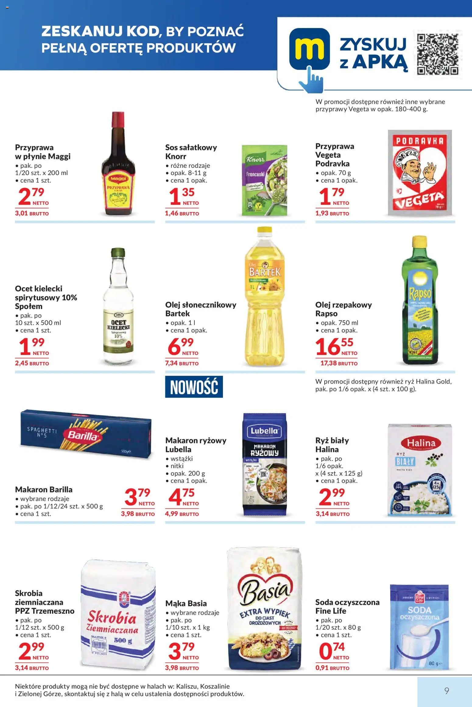 Makro gazetka od 21.07.2026 | Strona: 9 | Produkty: Olej słonecznikowy, Wypiek, Ryż, Mąka