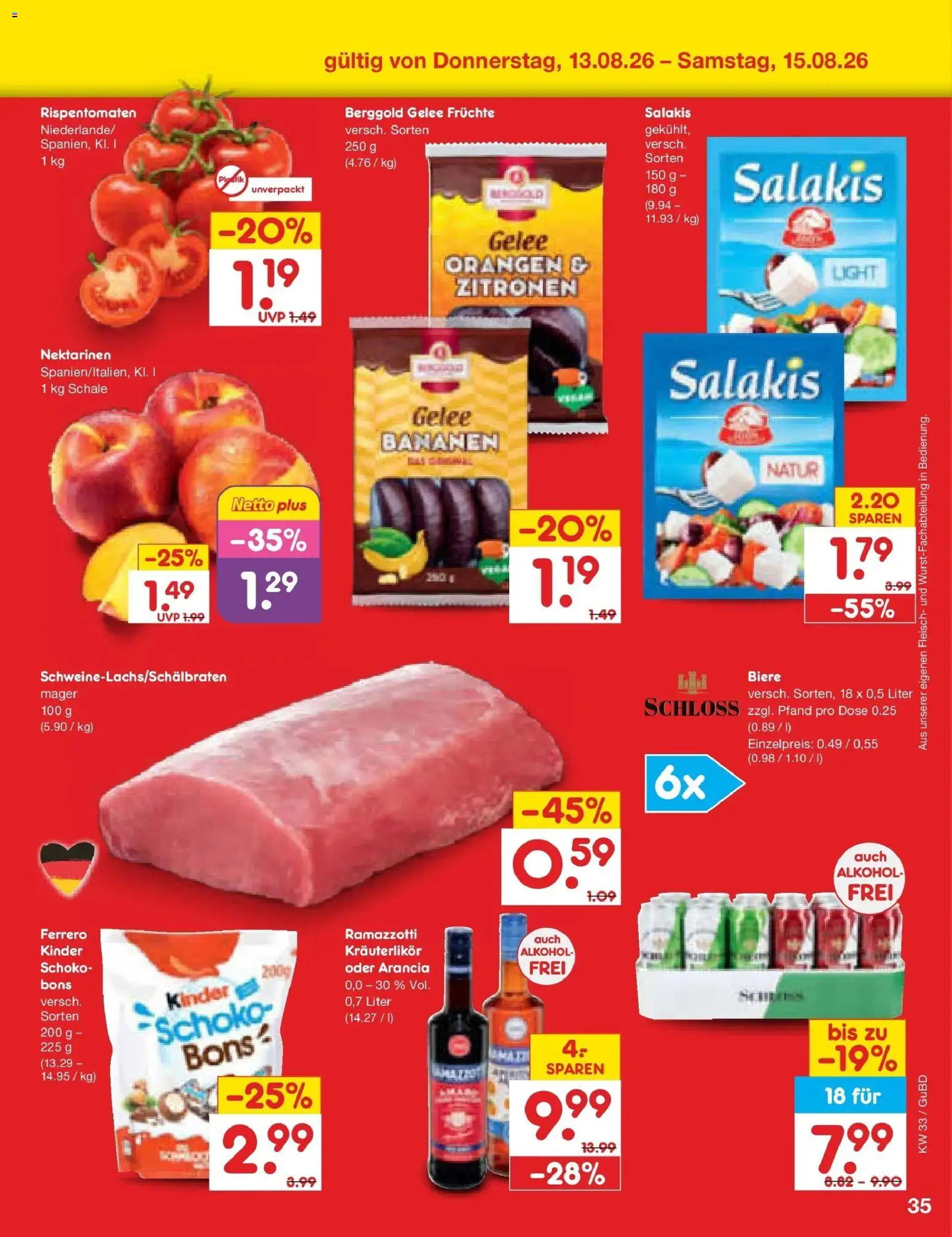 Netto Marken-Discount Prospekt Augustusburg (ab 10.08.2026) » Angebote | Seite: 49 | Produkte: Orangen, Alkohol, Ramazzotti, Zitronen