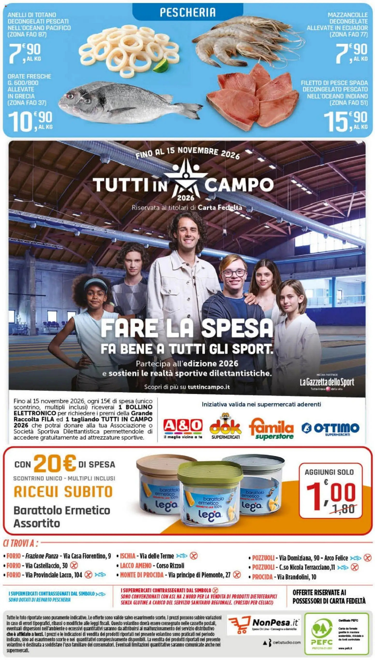 Volantino DOK del 24/09/2026 | Pagina: 20 | Prodotti: Senza glutine, Filetto di pesce, Tè, Mazzancolle