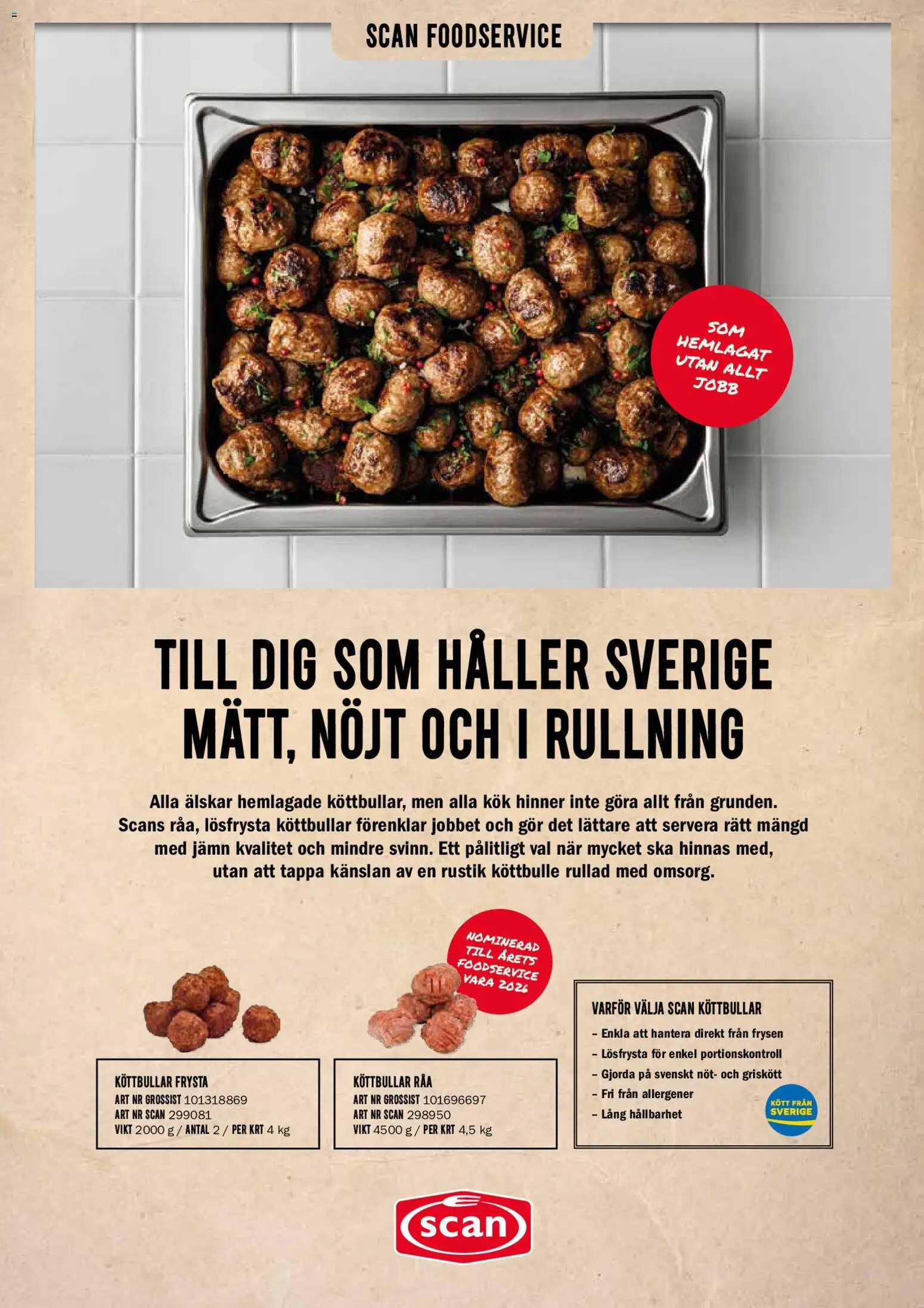Snabbgross reklamblad aktuell från 24/08/2026 | Sida: 9 | Produkter: Köttbullar, Kött