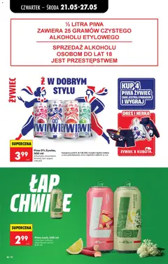 Pogląd oferty "Piwo Lech, 500 ml, rabarbar-cytryna, elderflower-lemon" - ważna od 21.05.2026 | Strona: 56 | Produkty: Piwo