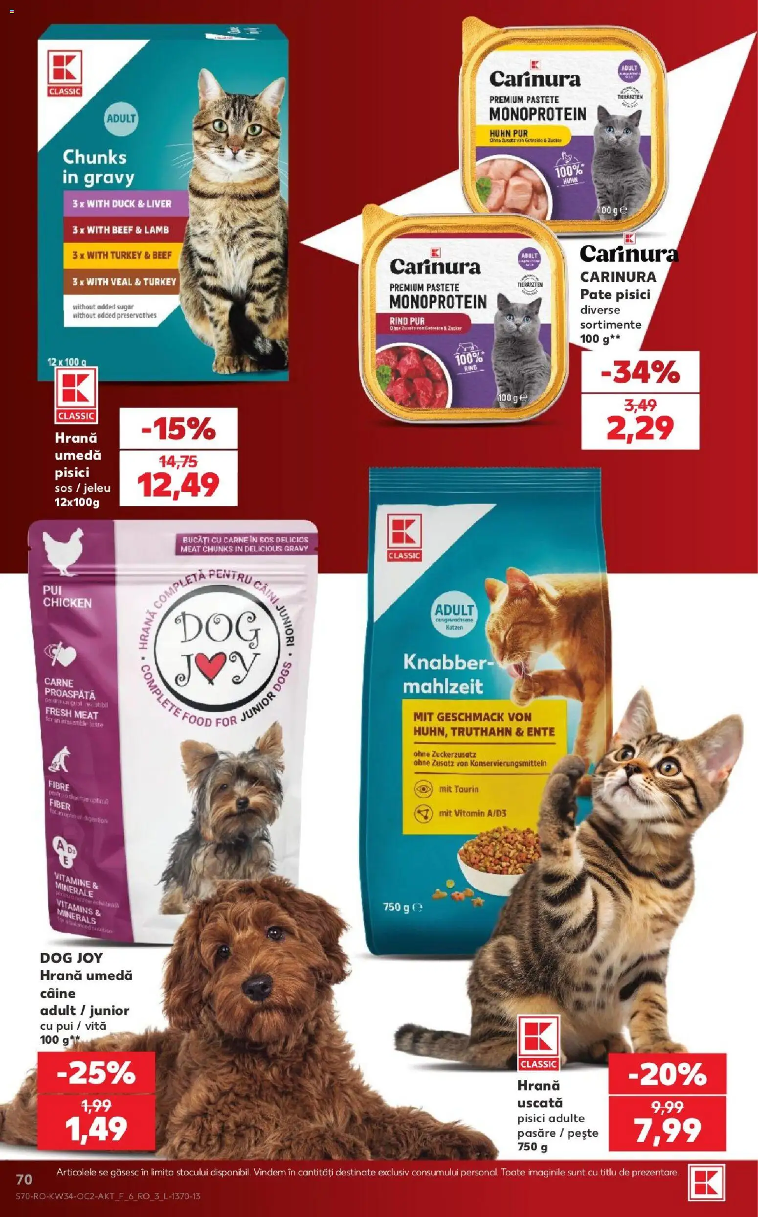 Noul catalog Kaufland – valabil de la 19.08.2026 | Pagină: 70 | Produse: Premium, Pate, Pește, Sos