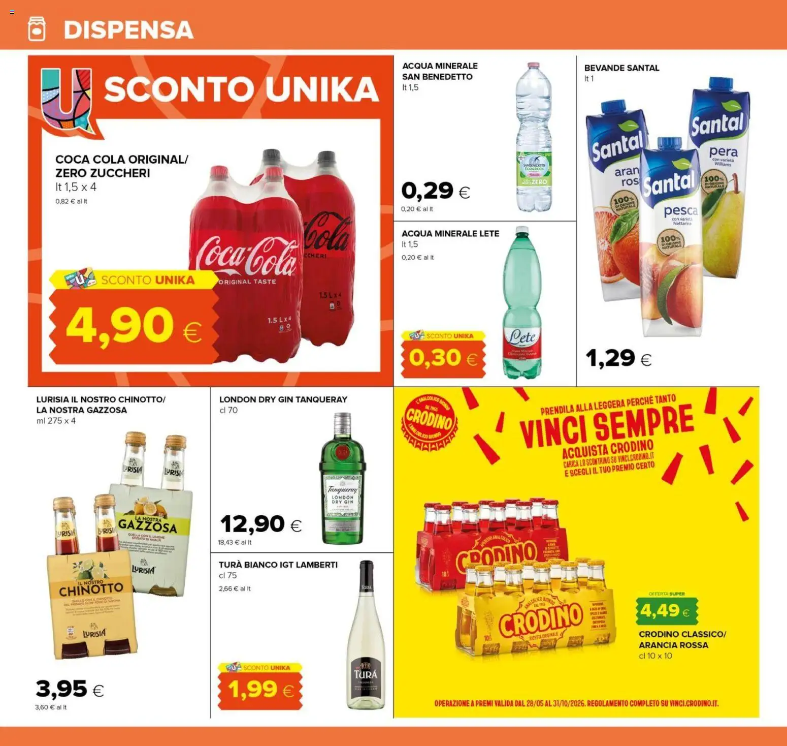 Volantino Oasi del 04.06.2026 | Pagina: 22 | Prodotti: Chinotto, Acqua, Acqua minerale, Coca Cola