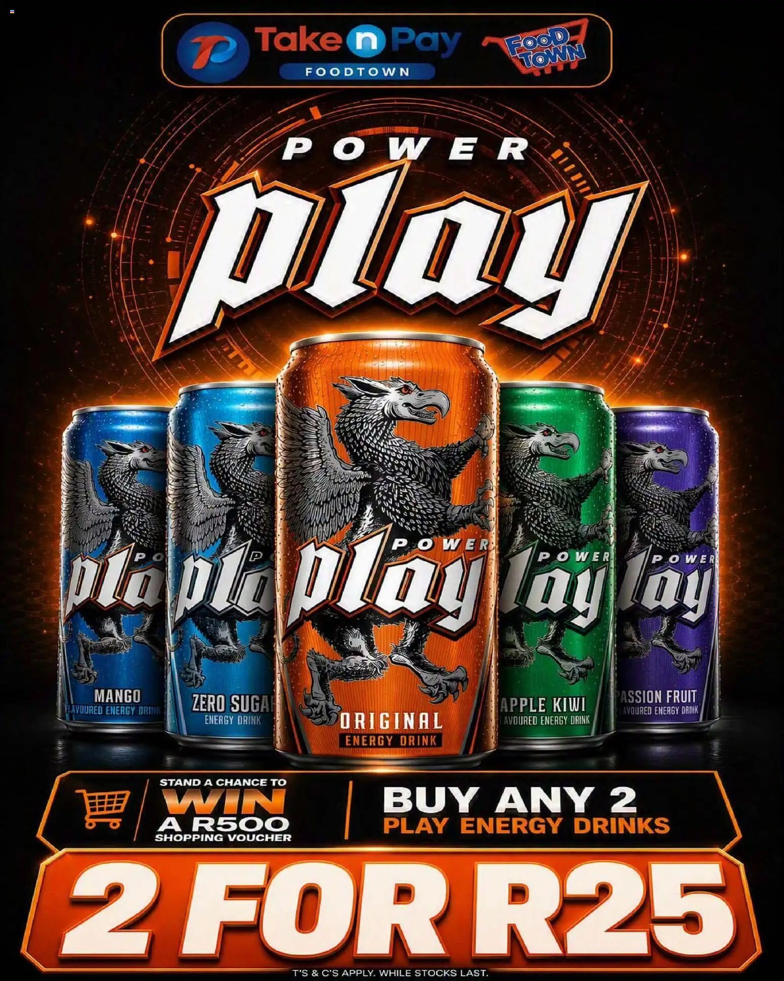New Take n Pay catalogue – valid from 12/08/2026 | Page: 1 | Products: Energy drink, Kiwi, Fruit, Mango
