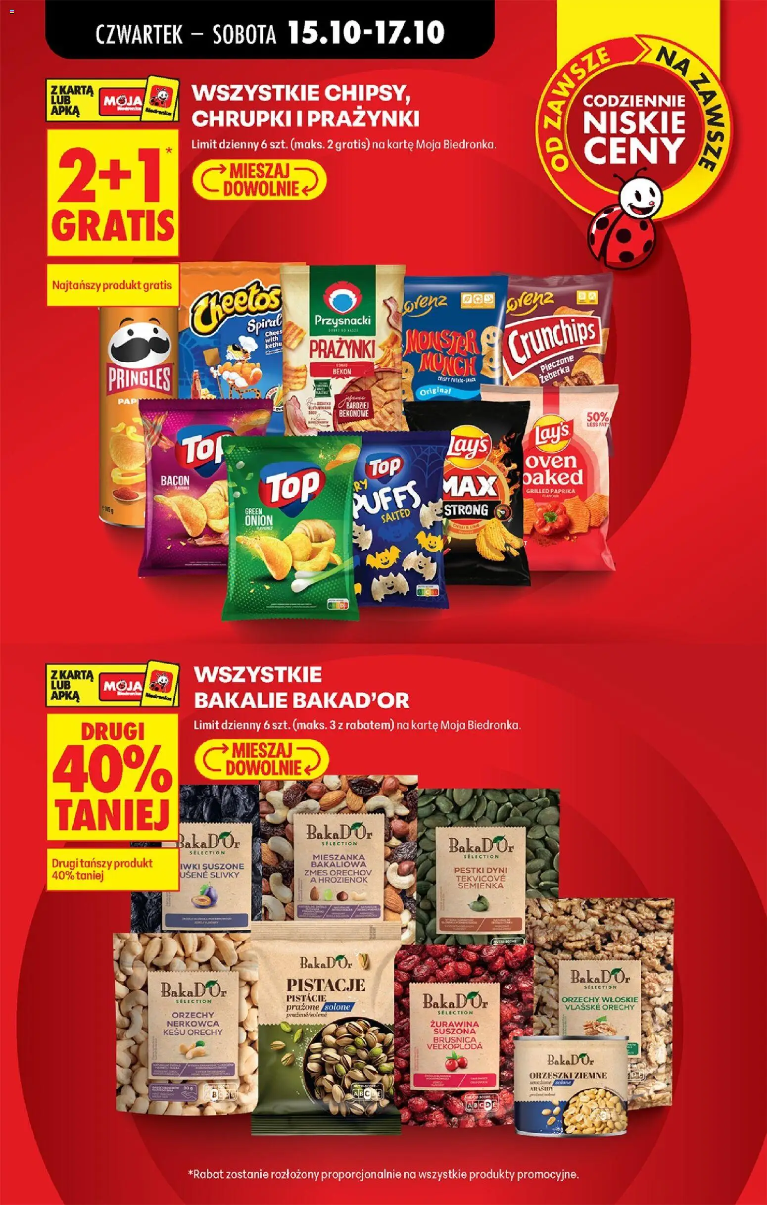 Biedronka Polsko leták - Codziennie niskie ceny od 15.10.2026 | Strana: 9 | Produkty: Kešu, Cheetos, Paprika, Lay's