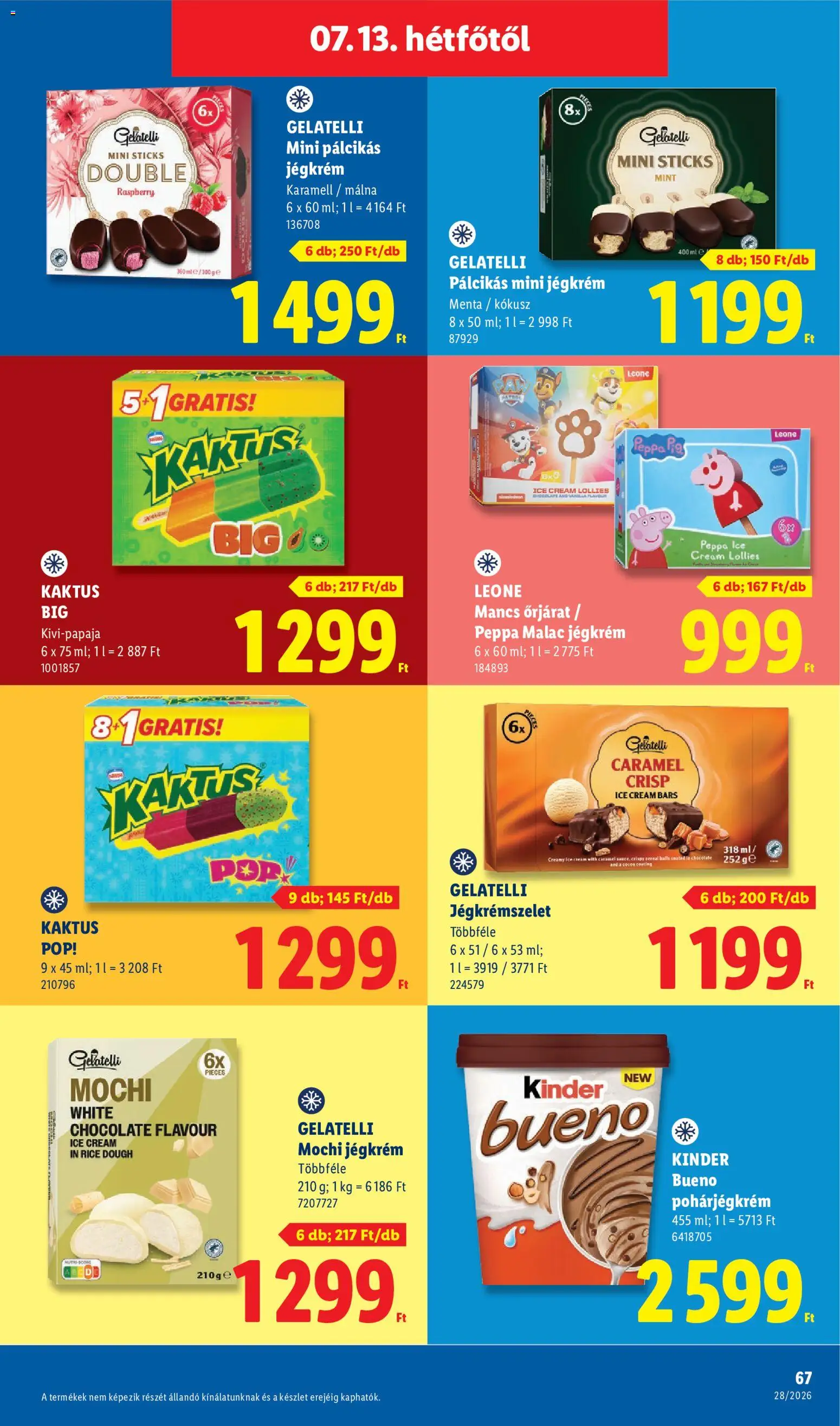 Lidl akciós ujság - amely érvényes a következő dátumtól: 2026.07.09. | Oldal: 67