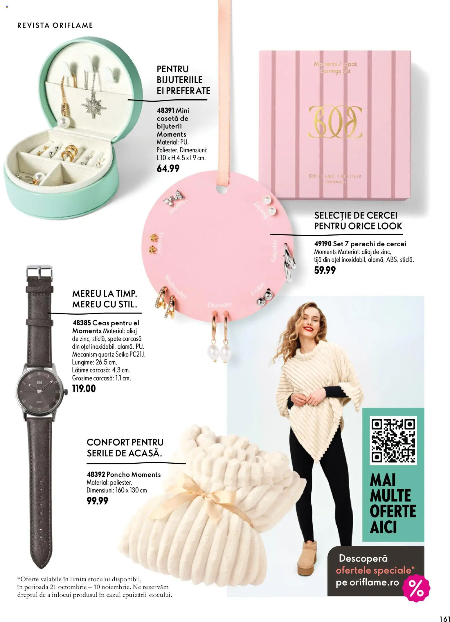 Noul catalog Oriflame – valabil de la 30.09.2026 | Pagină: 161 | Produse: Ceas, Carcasă, Cercei