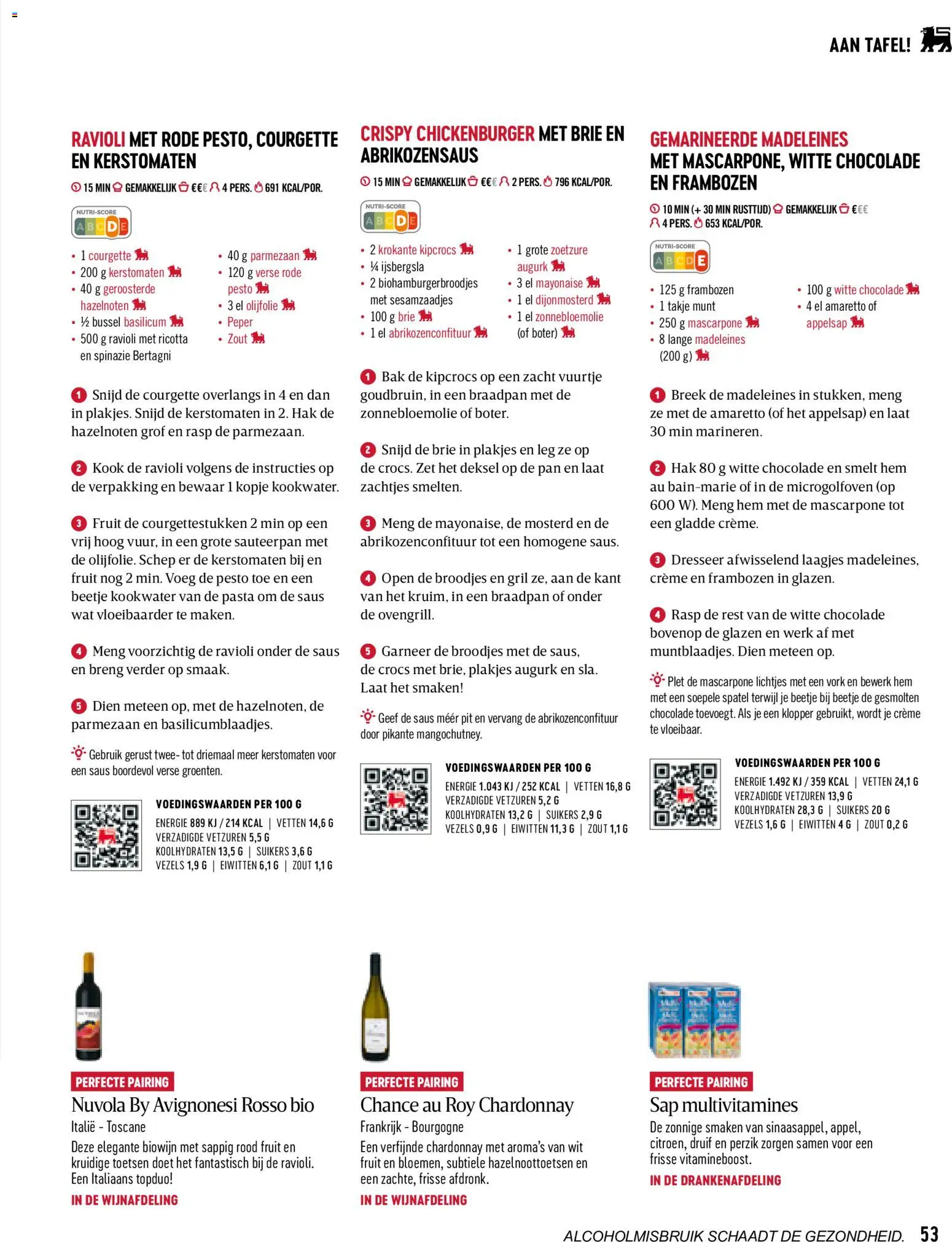 {H1} | Pagina: 53 | Producten: Sap, Pasta, Peper, Spinazie