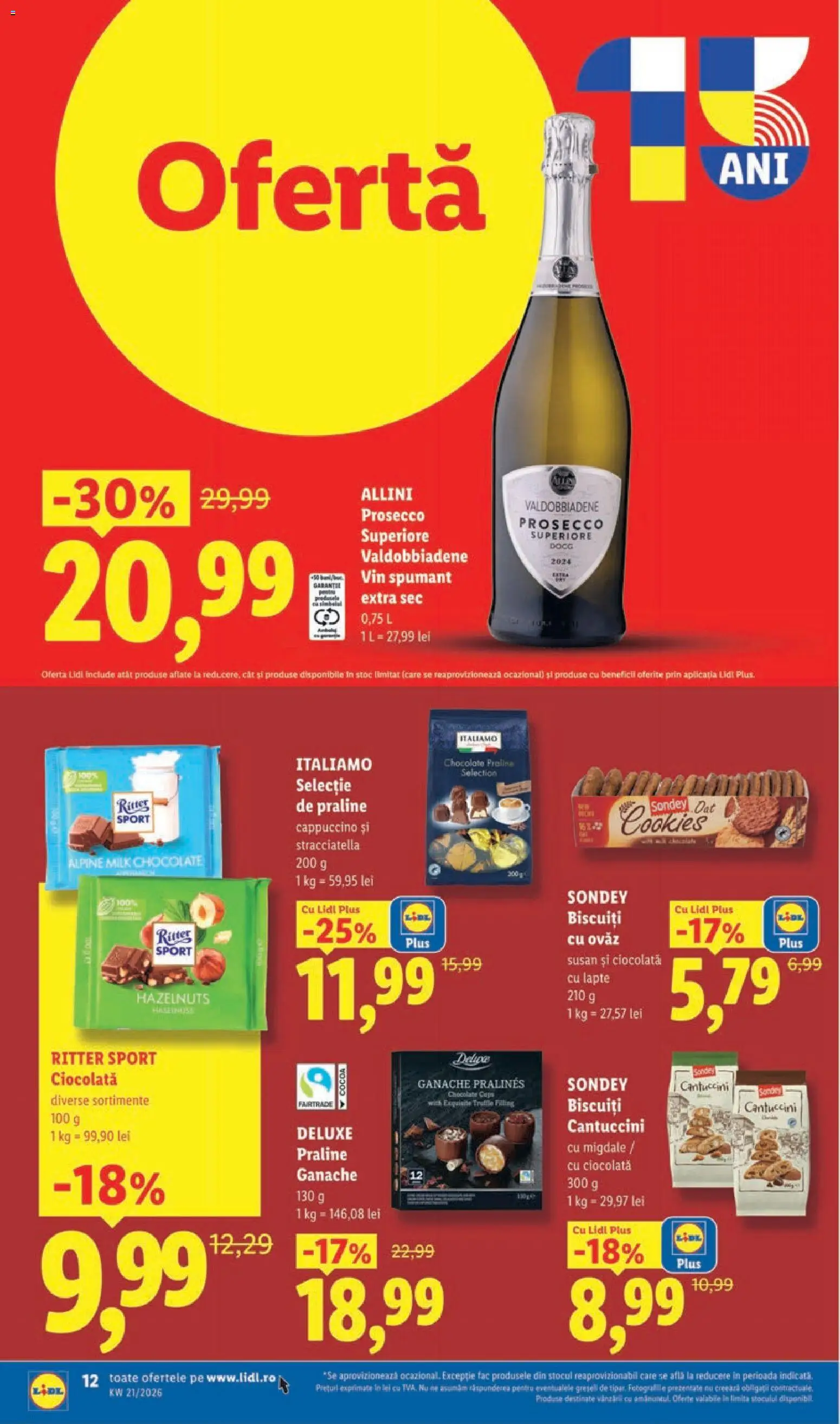 Noul catalog Lidl – valabil de la 18.05.2026 | Pagină: 12 | Produse: Migdale, Ciocolată, Kanca, Biscuiți