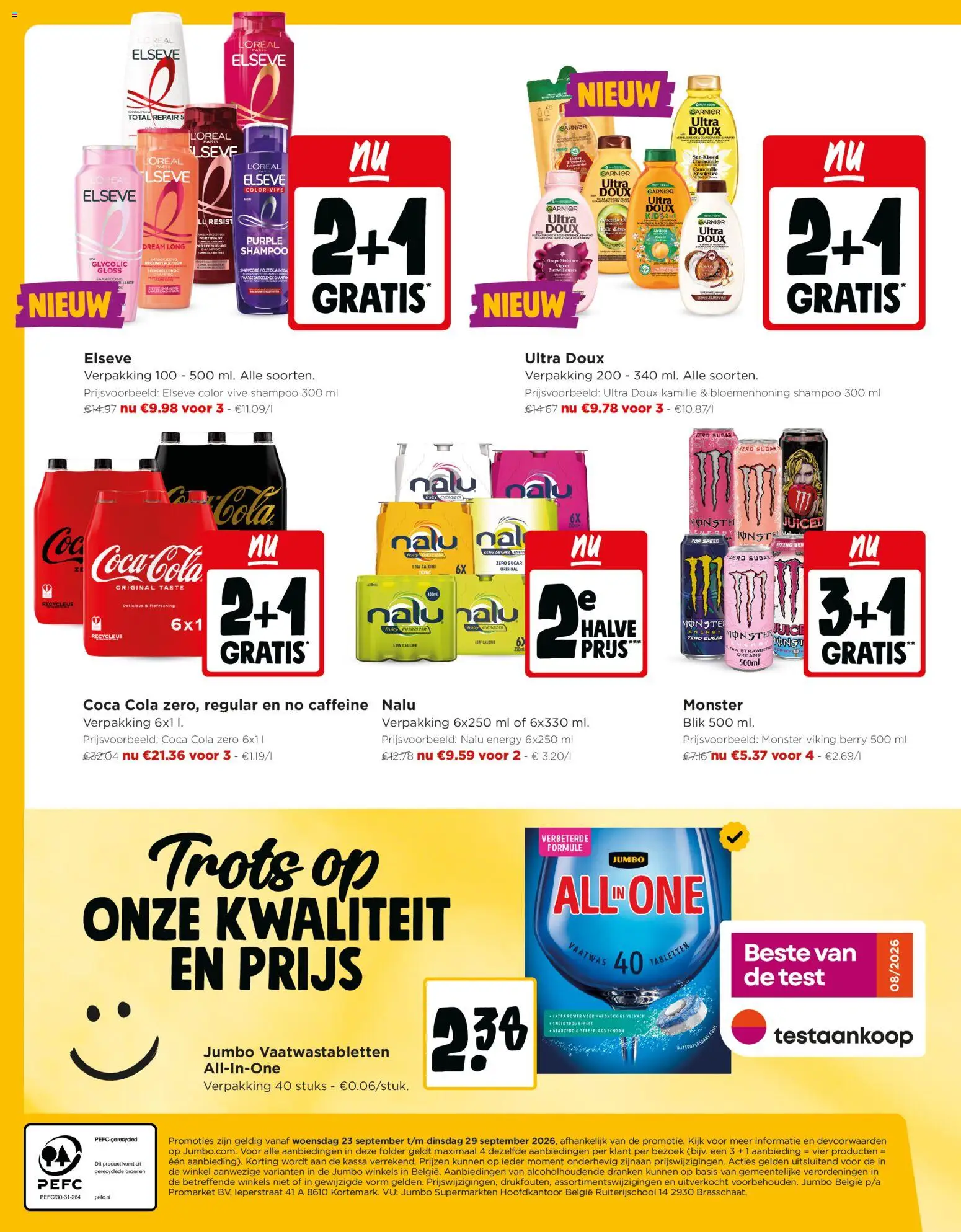 {H1} | Pagina: 18 | Producten: Coca Cola, Vaatwastabletten, Bad, Dranken