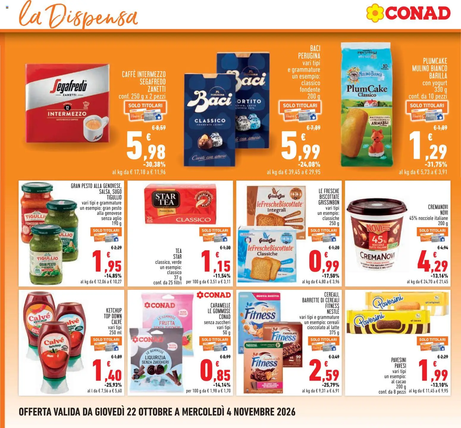 Volantino Conad del 22/10/2026 | Pagina: 20 | Prodotti: Ketchup, Top, Pomodori, Cacao