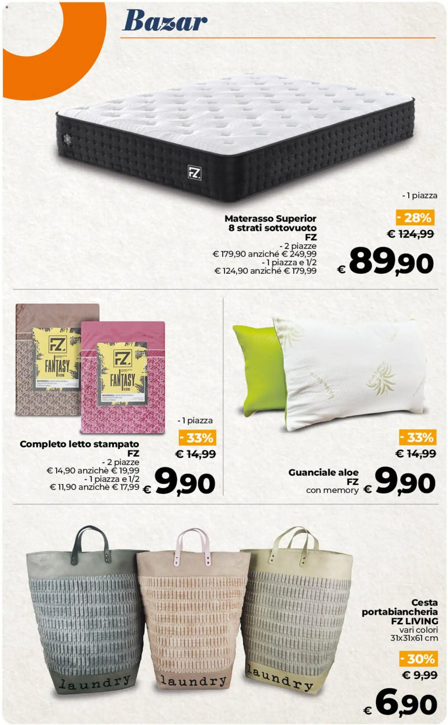 Volantino Ipercoop del 02/10/2026 | Pagina: 51 | Prodotti: Letto, Materasso, Guanciale, Portabiancheria