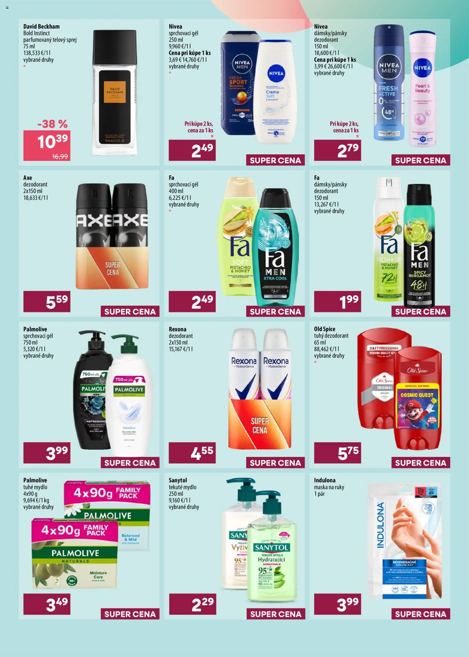 Nové 101 drogerie akcie – leták je platný od 19.08.2026 | Strana: 5 | Produkty: Old Spice, Sanytol, Dezodorant, Indulona
