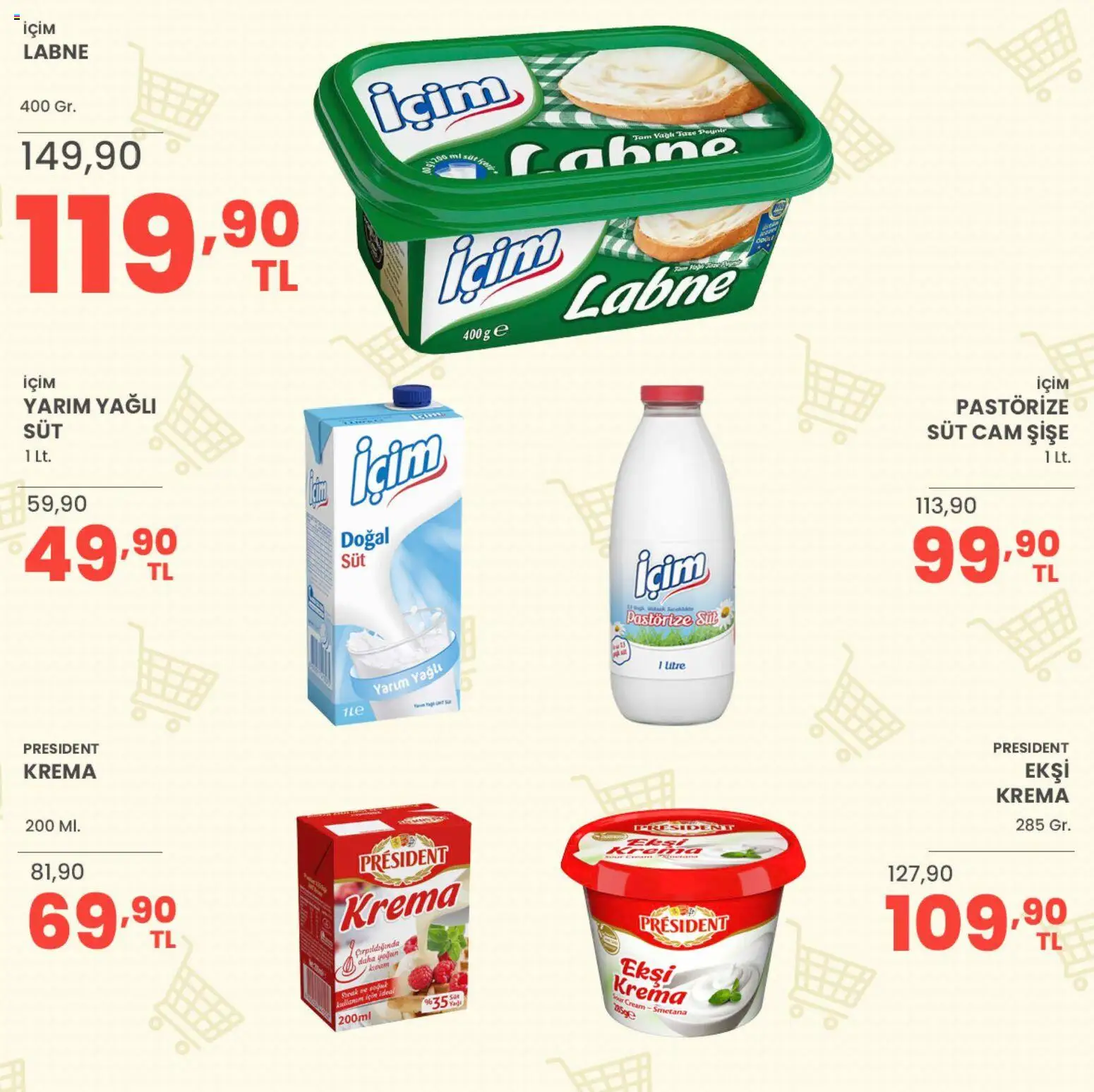 Sarıyer Katalog - 22.05.2026 tarihinden itibaren geçerlidir | Sayfa: 9 | Ürünler: Süt, Ekşi krema, Krema