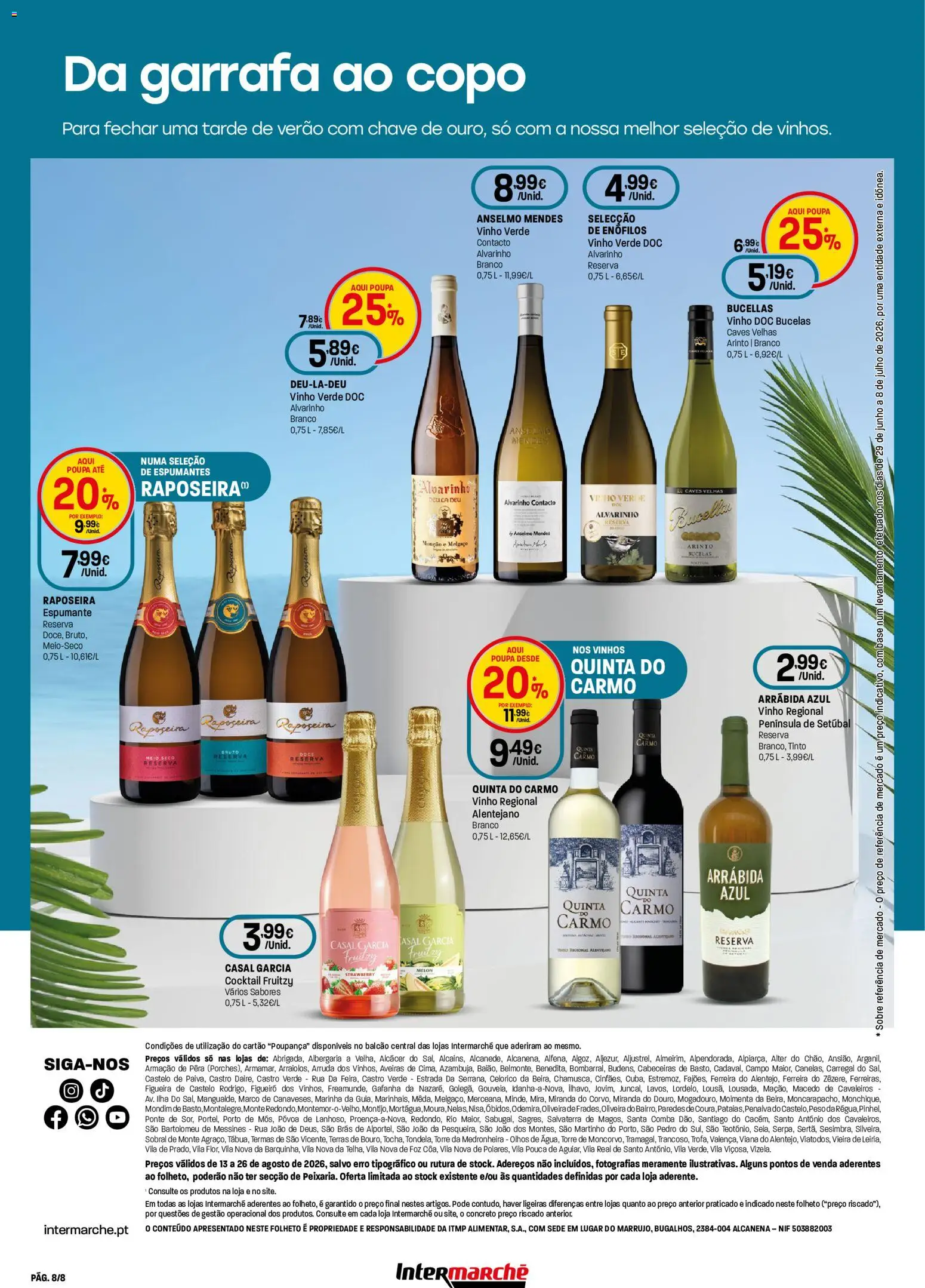Intermarché - Especial Vinhos e Marisco Contact │ válido de 13/08/2026 | Página: 8 | Produtos: Espumante, Base, Vinho