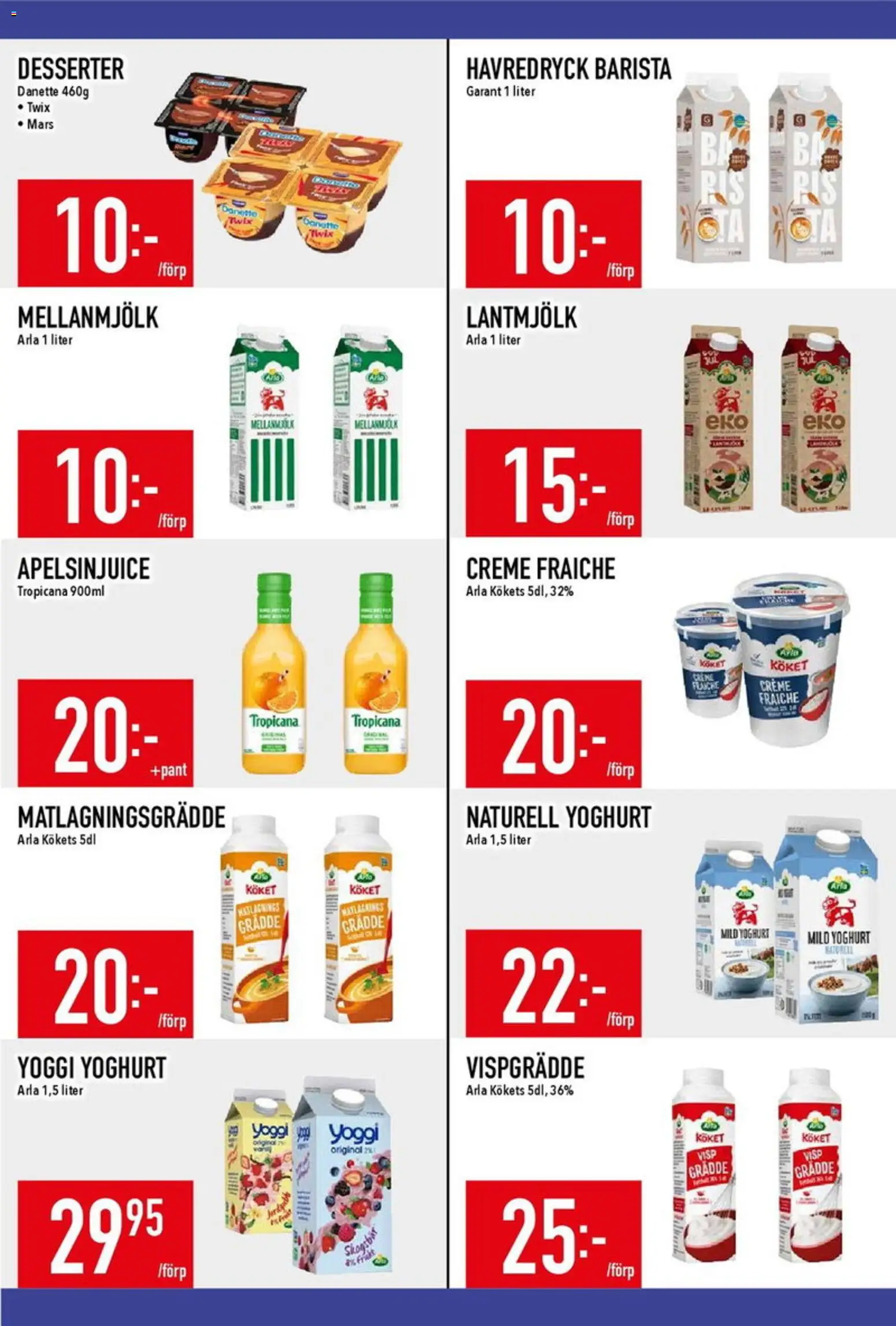 Matdax reklamblad aktuell från 19/10/2026 | Sida: 7 | Produkter: Visp, Apelsinjuice, Yoggi, Vispgrädde