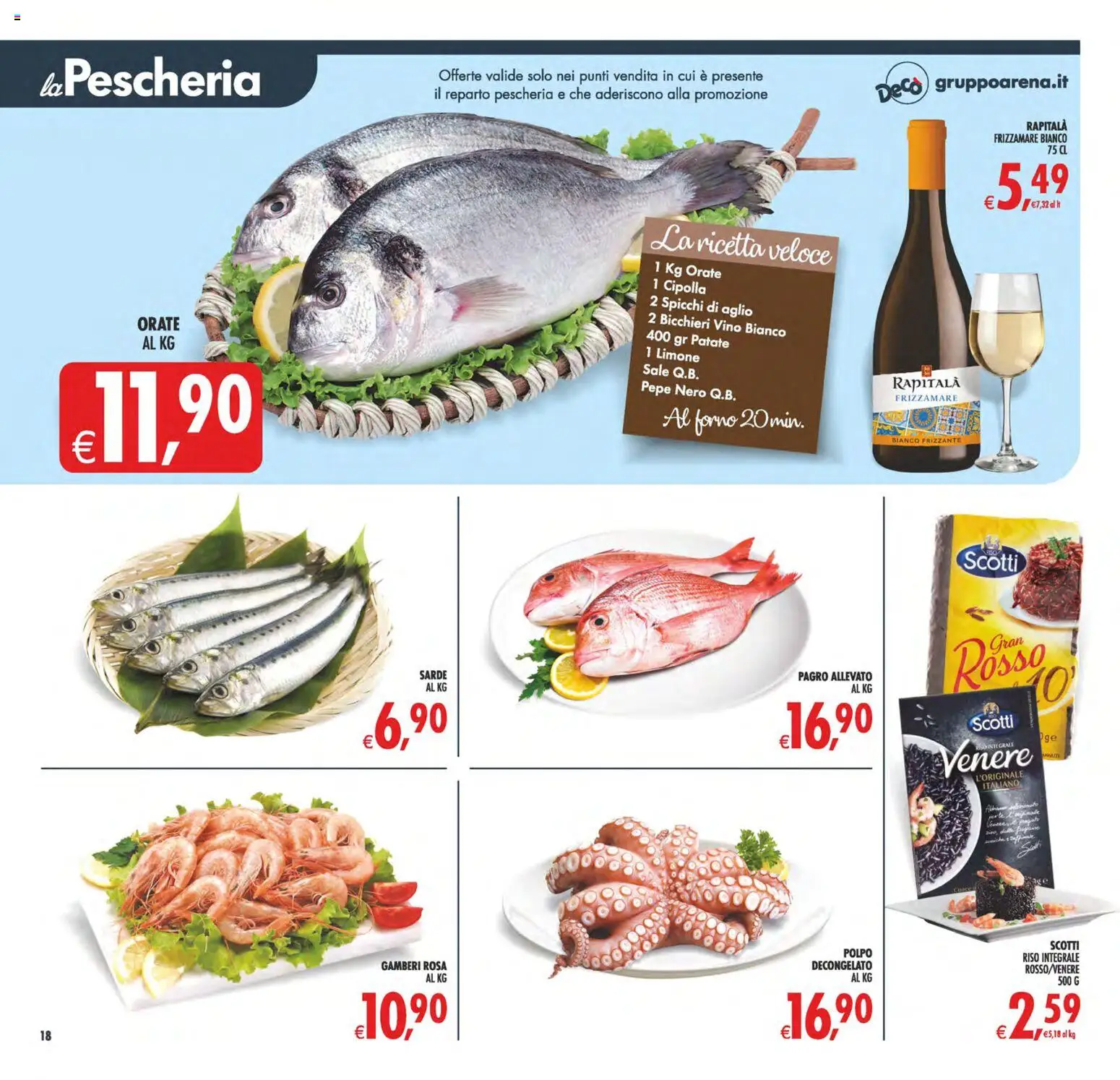 Volantino Decò del 22/09/2026 | Pagina: 18 | Prodotti: Gamberi, Sale, Limone, Vino bianco