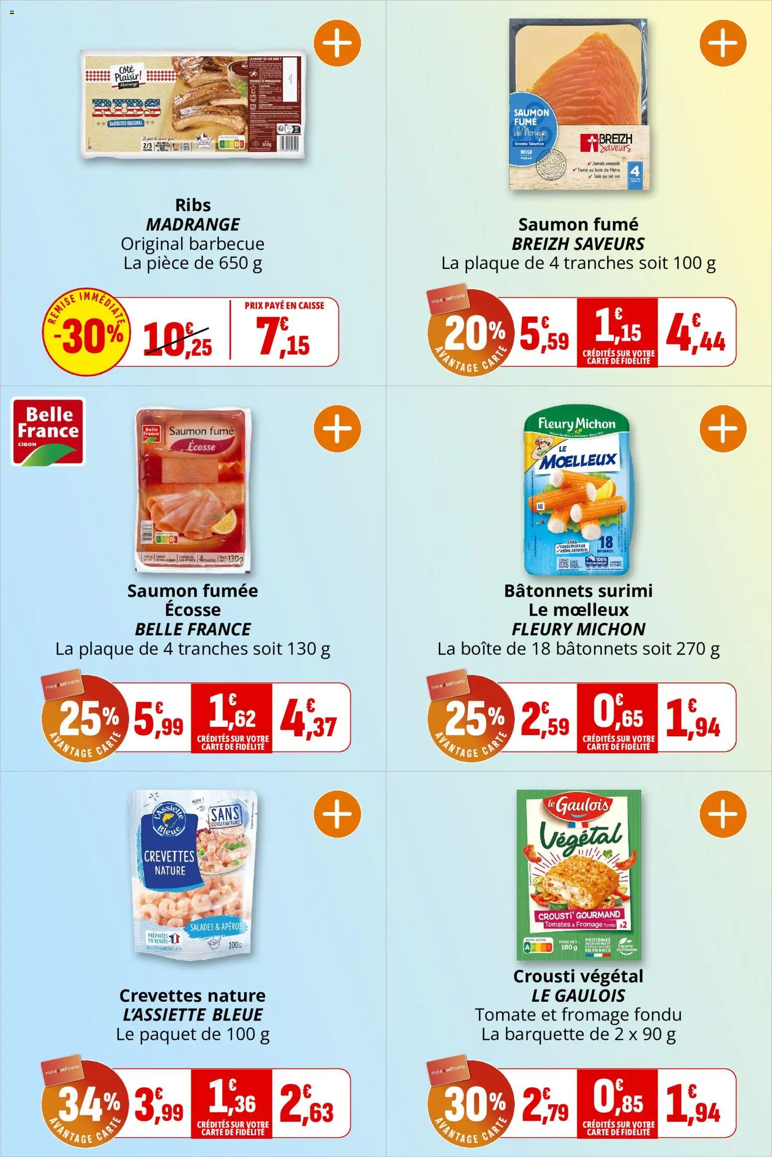 {H1} | Page: 8 | Produits: Poids, Ribs, Tomates, Saumon