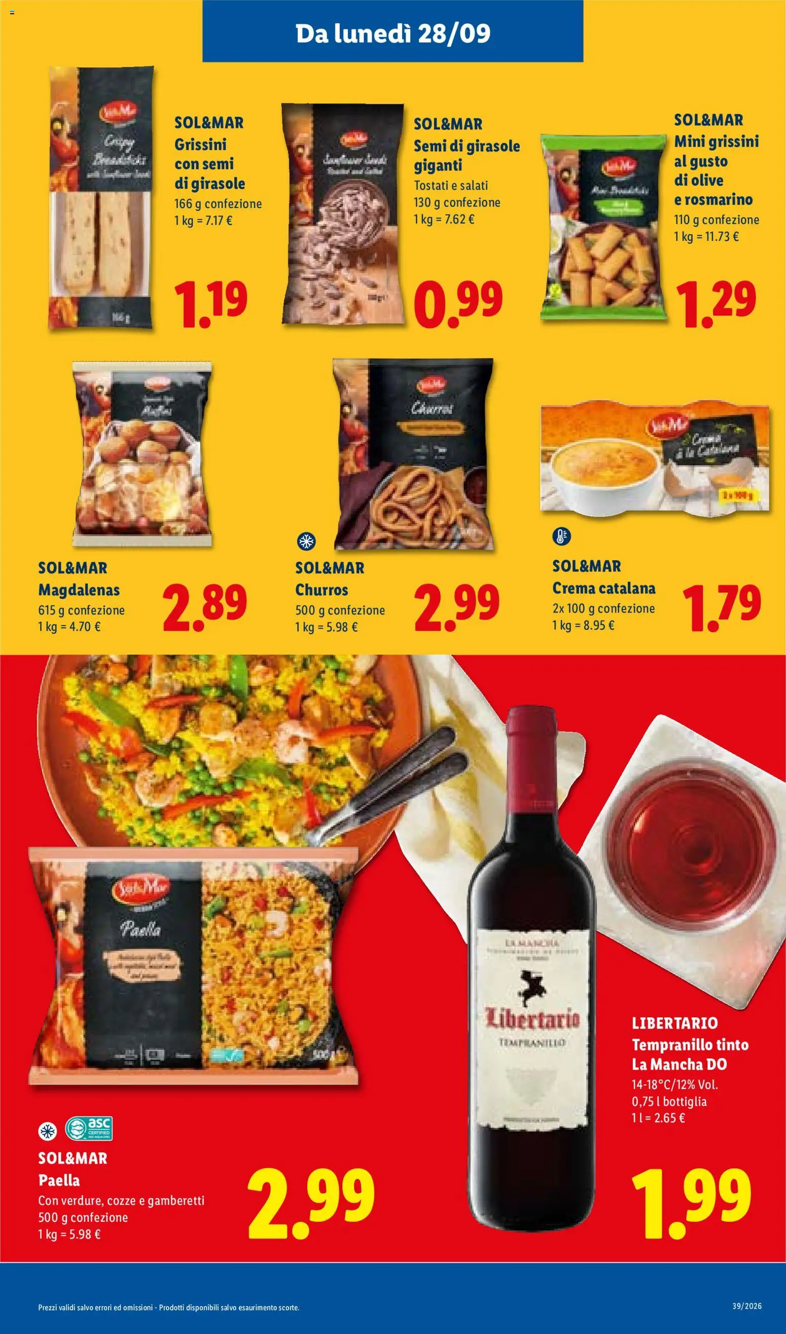 Volantino Lidl del 24/09/2026 | Pagina: 47 | Prodotti: Cozze, Grissini, Dessert, Gamberetti