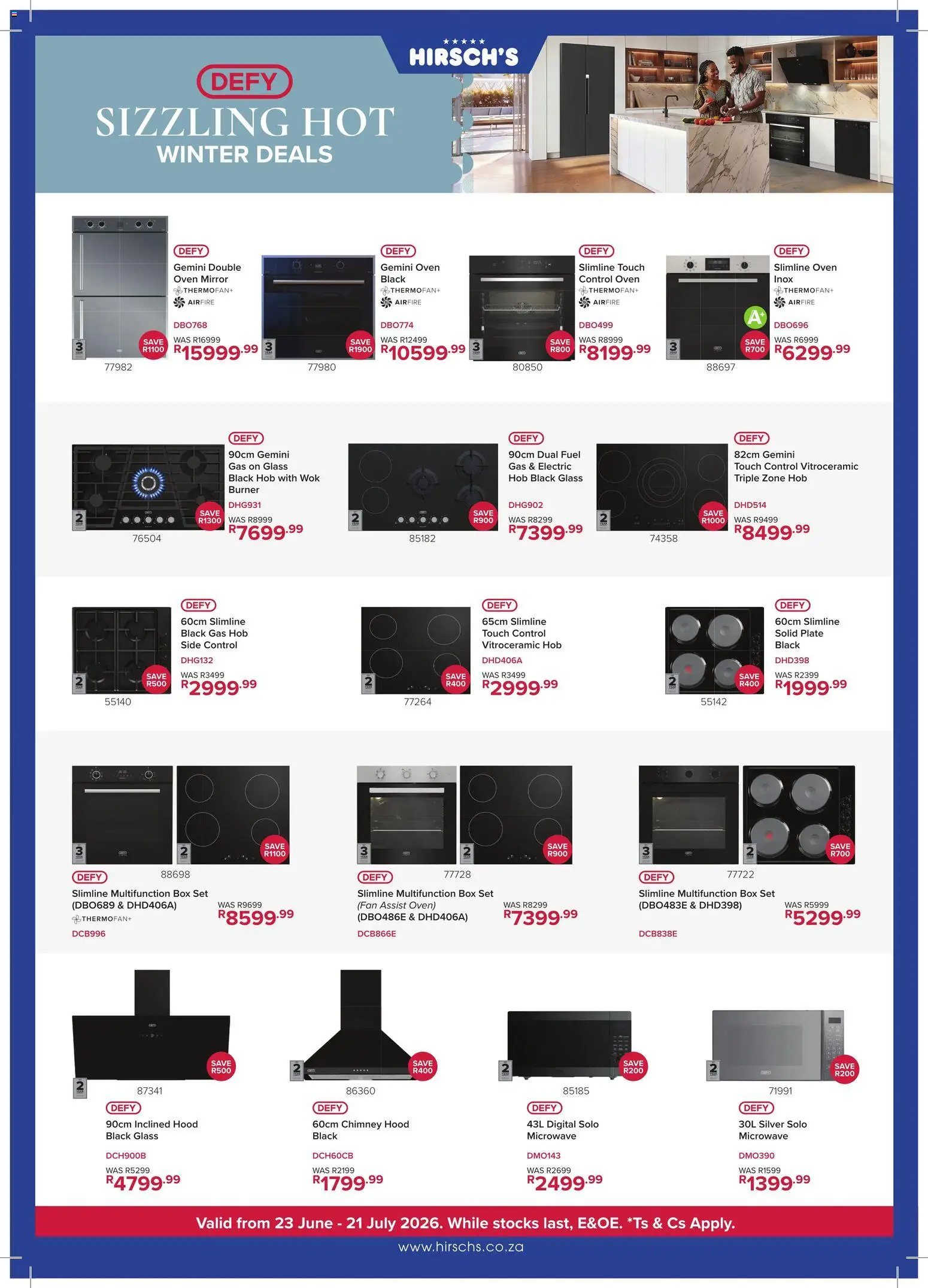 New Hirsch's catalogue – valid from 23/06/2026 | Page: 17 | Products: Oven, Hob, Plate, Fan