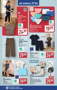 Pogląd oferty "Aldi gazetka - Hity od Środy i od Soboty" - ważna od 24.06.2026 | Strona: 14 | Produkty: Spodnie, Piżama, Bokserki, Kabel