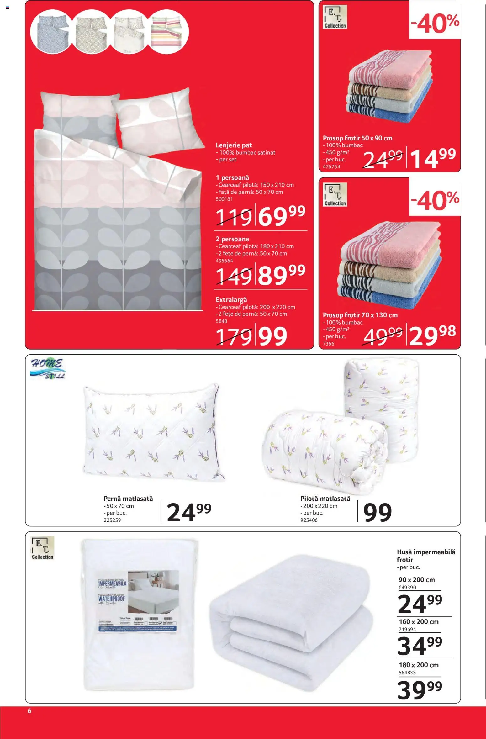 Noul catalog Selgros – valabil de la 12.06.2026 | Pagină: 6 | Produse: Pat, Pernă, Pilotă, Față de pernă