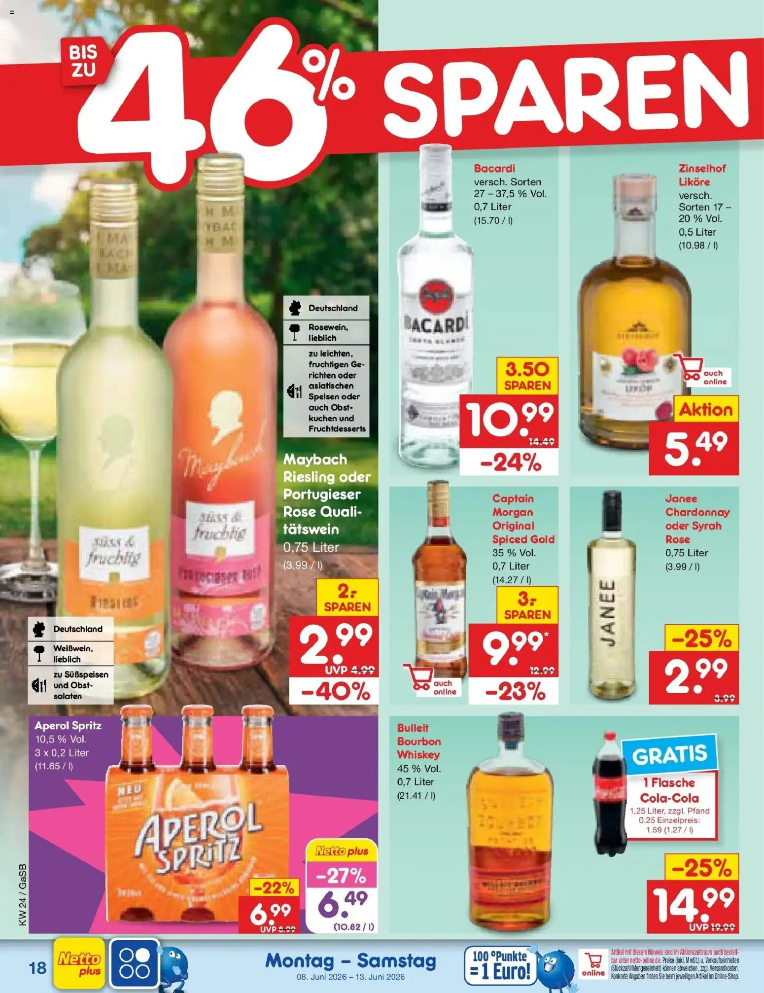 Netto Marken-Discount Prospekt Bremen-Lesum – gültig ab 08.06.2026 | Seite: 30 | Produkte: Obst, Bourbon, Kuchen, Whiskey