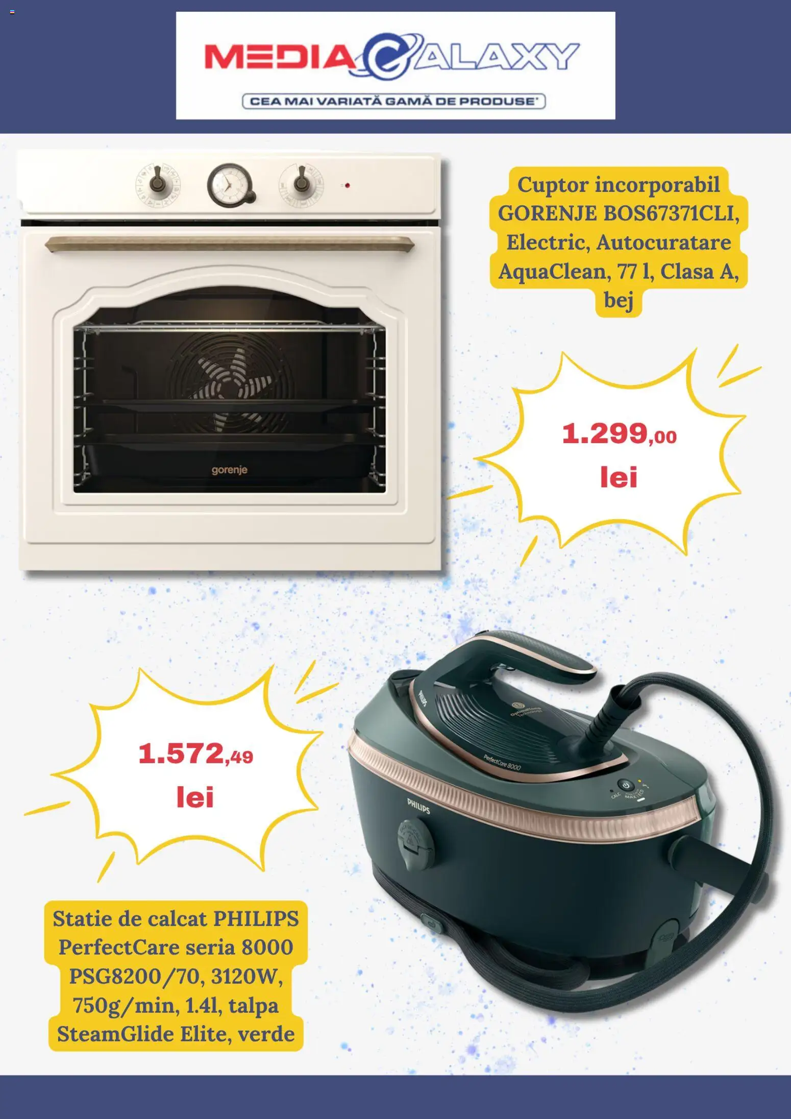 Noul catalog Media Galaxy – valabil de la 20.08.2026 | Pagină: 4 | Produse: Philips, Cuptor, Statie de calcat