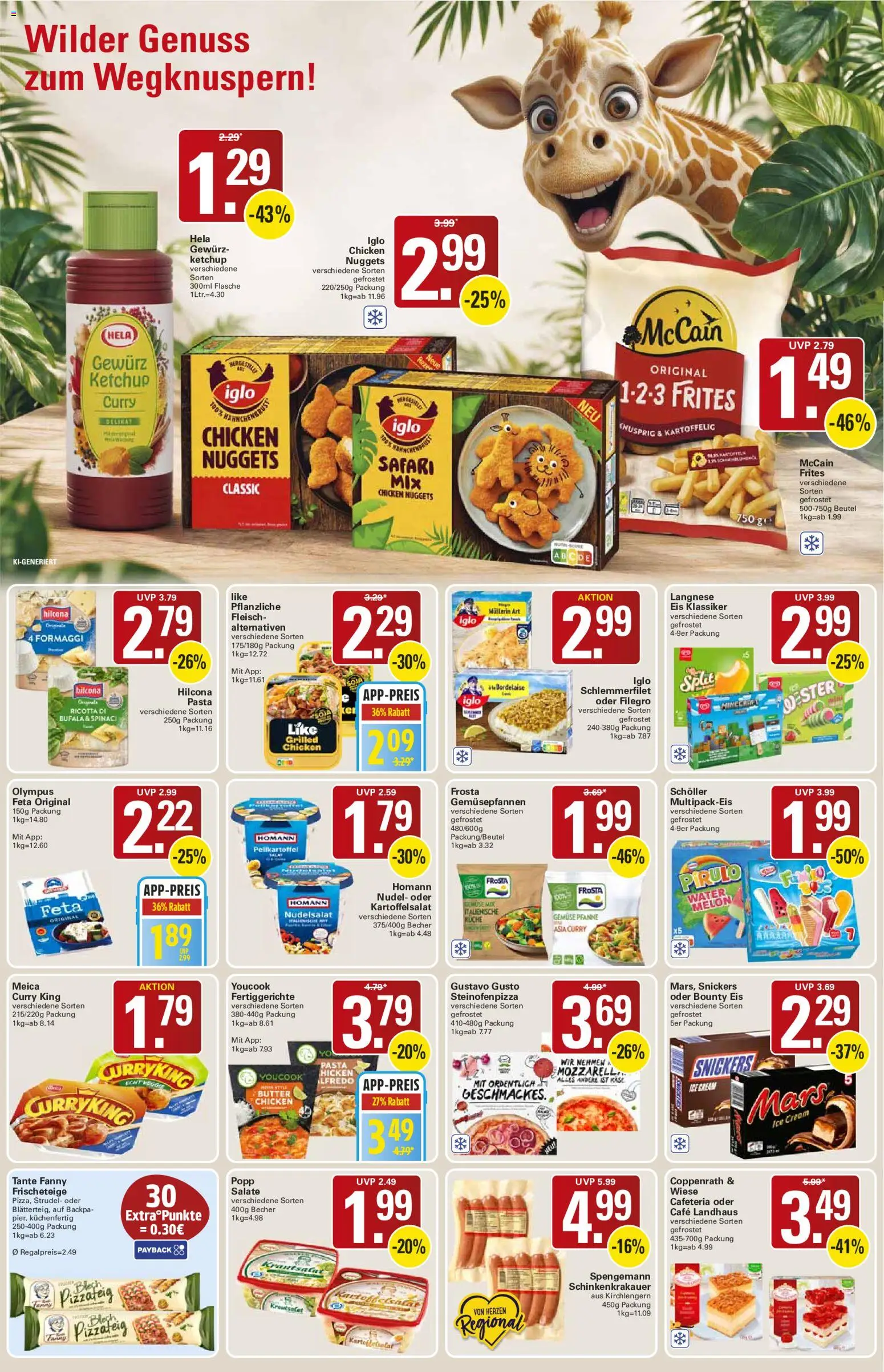 WEZ Prospekt – gültig ab 31.08.2026 | Seite: 9 | Produkte: Langnese, Feta, Meica, Eis