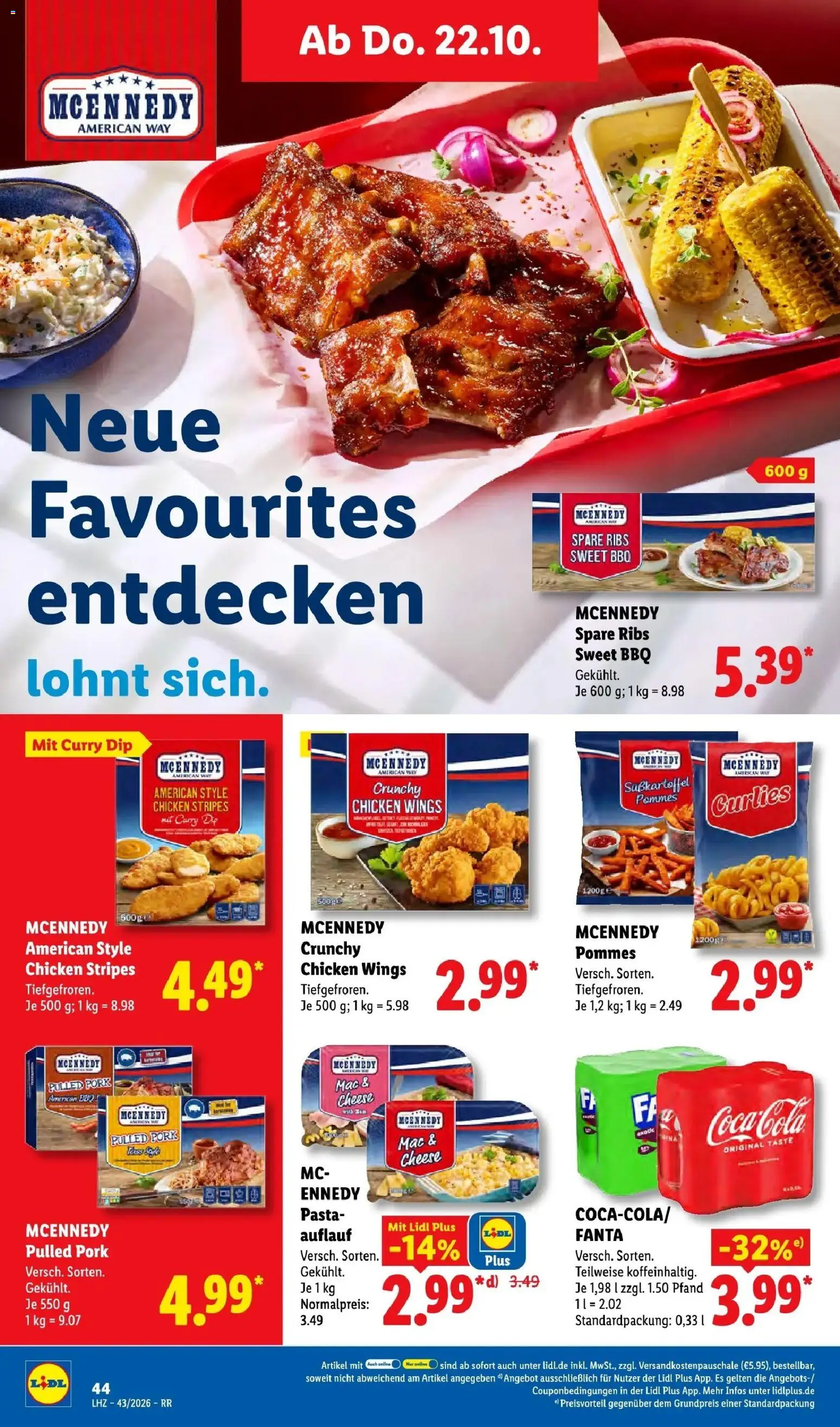 Lidl Prospekt Zülpich (ab 19.10.2026) zum Blättern » Angebote | Seite: 66 | Produkte: Fanta, Pommes, Spare ribs, Pasta