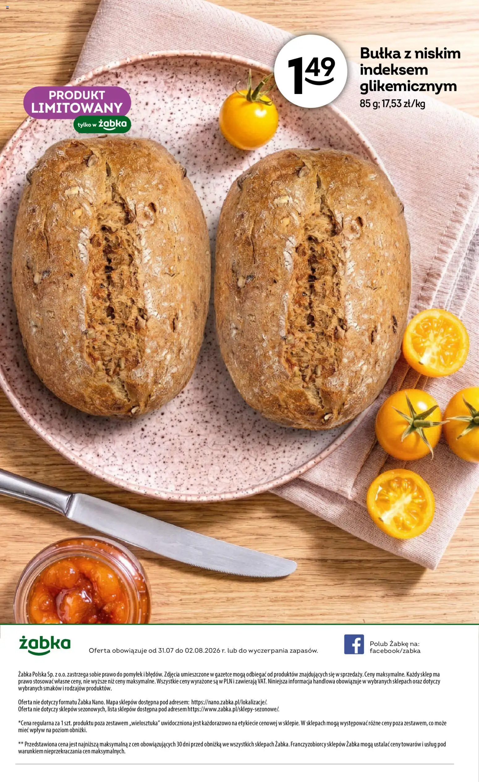 Żabka gazetka - Weekendowe promocje od 31.07.2026 | Strona: 8 | Produkty: Bułka