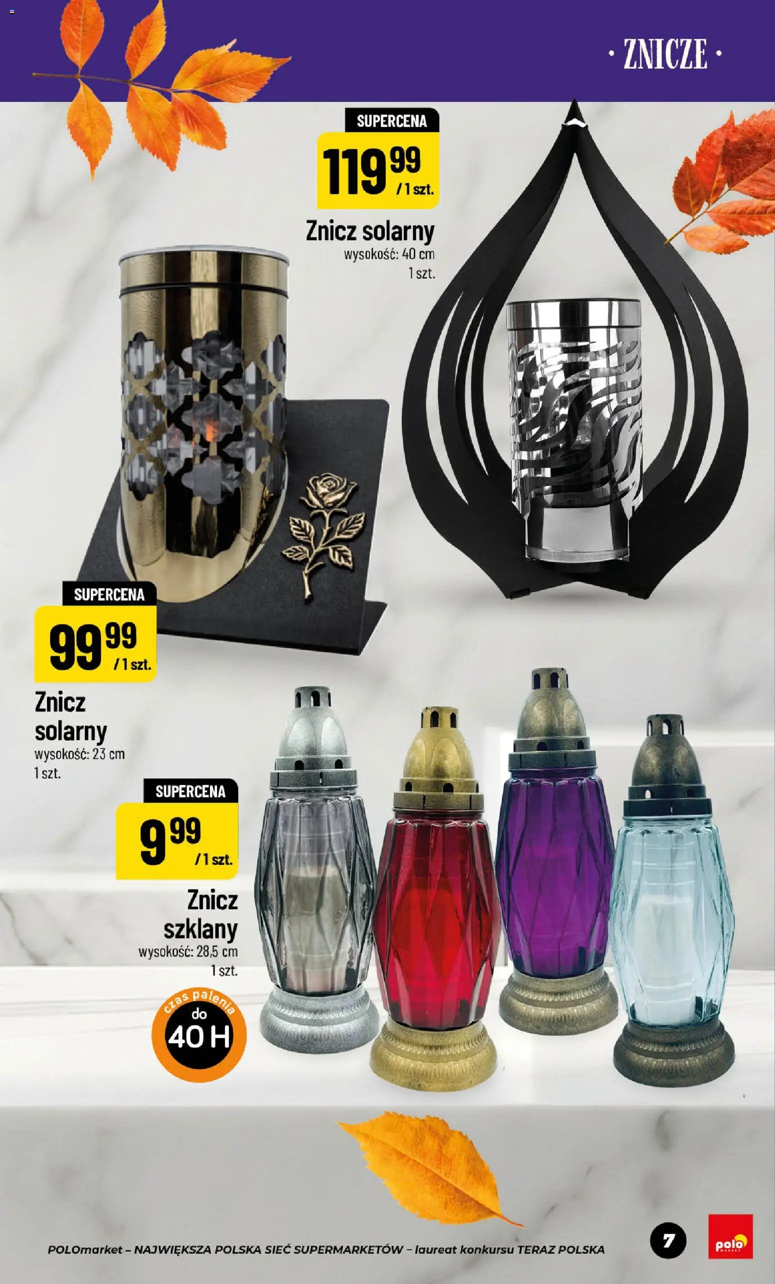 POLOmarket gazetka - Znicze od 11.09.2026 | Strona: 7 | Produkty: Znicze