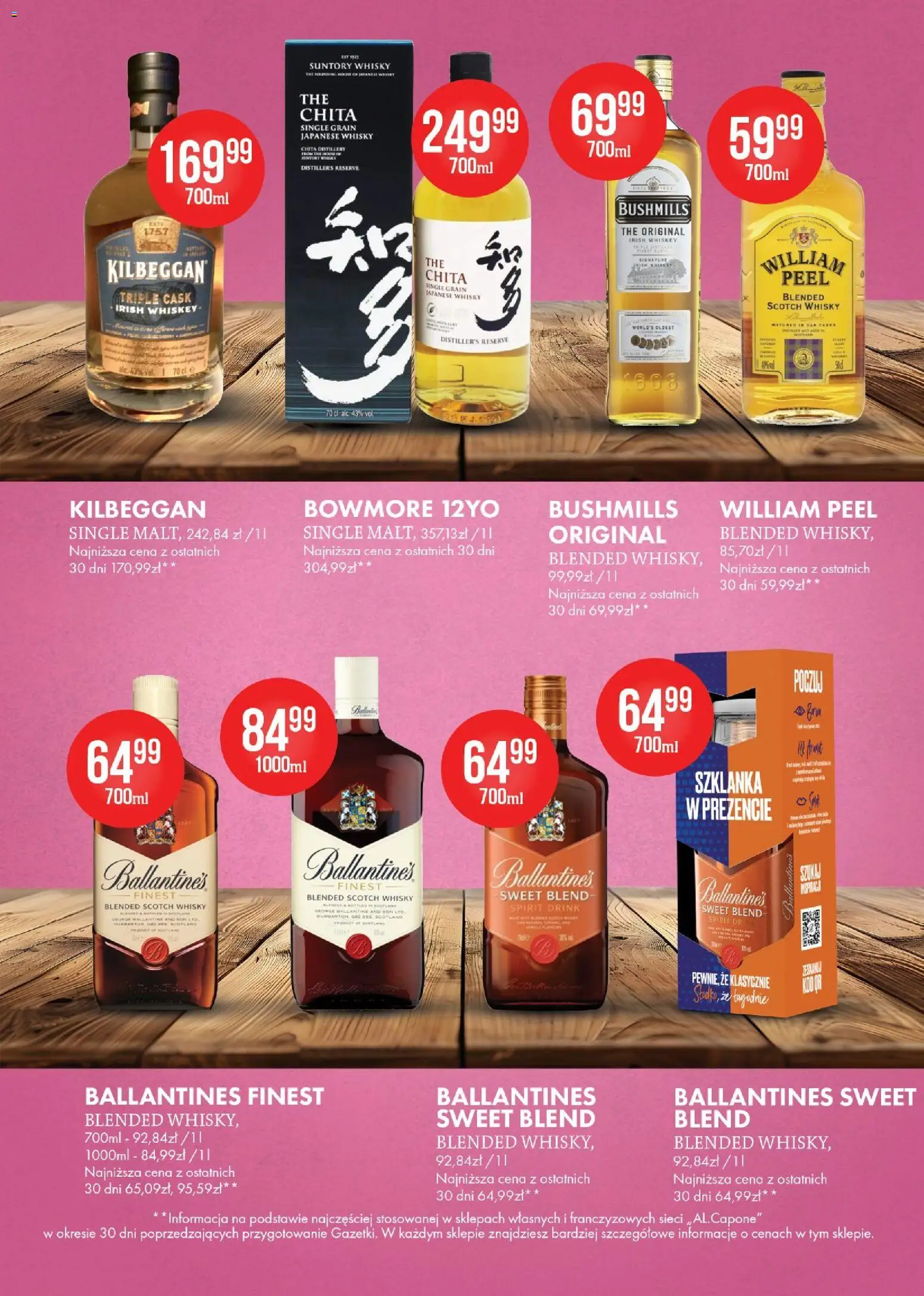 Al.Capone gazetka od 07.09.2026 | Strona: 7 | Produkty: Szklanka, Scotch whisky, Ballantines, Whisky