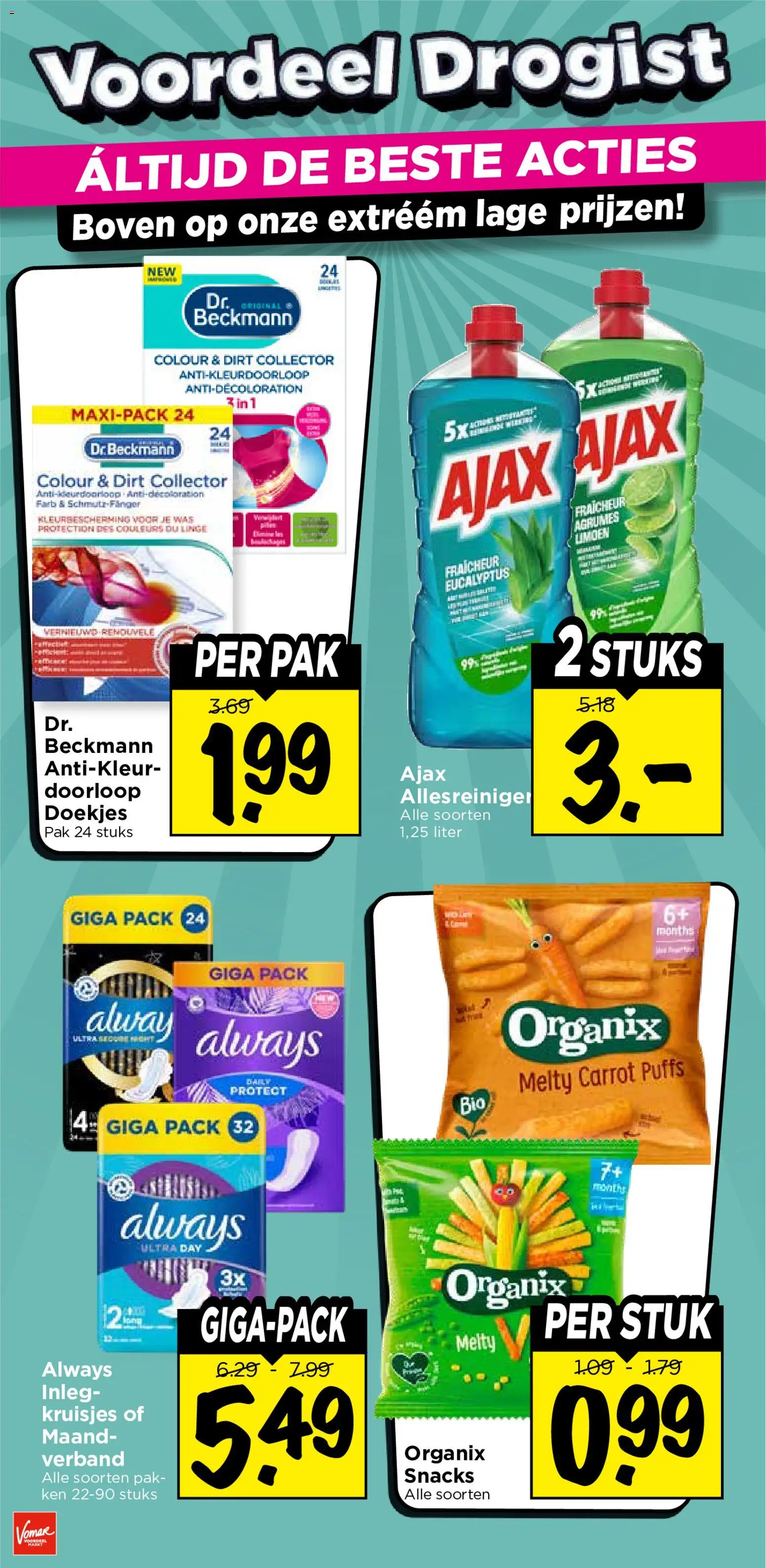 {H1} | Pagina: 21 | Producten: Snacks, Ostyalap, Allesreiniger, Was