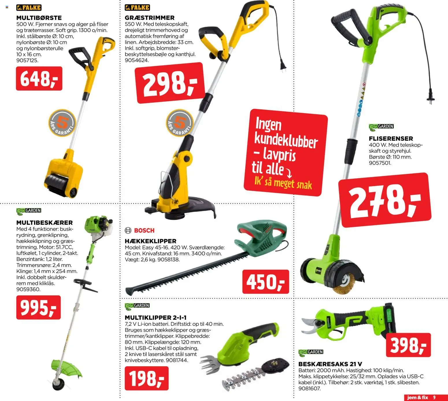 Jem & fix tilbudsavis – gyldig fra 31.05.2026 | Side: 9 | Produkter: Børste, Søm, Kabel, Batteri