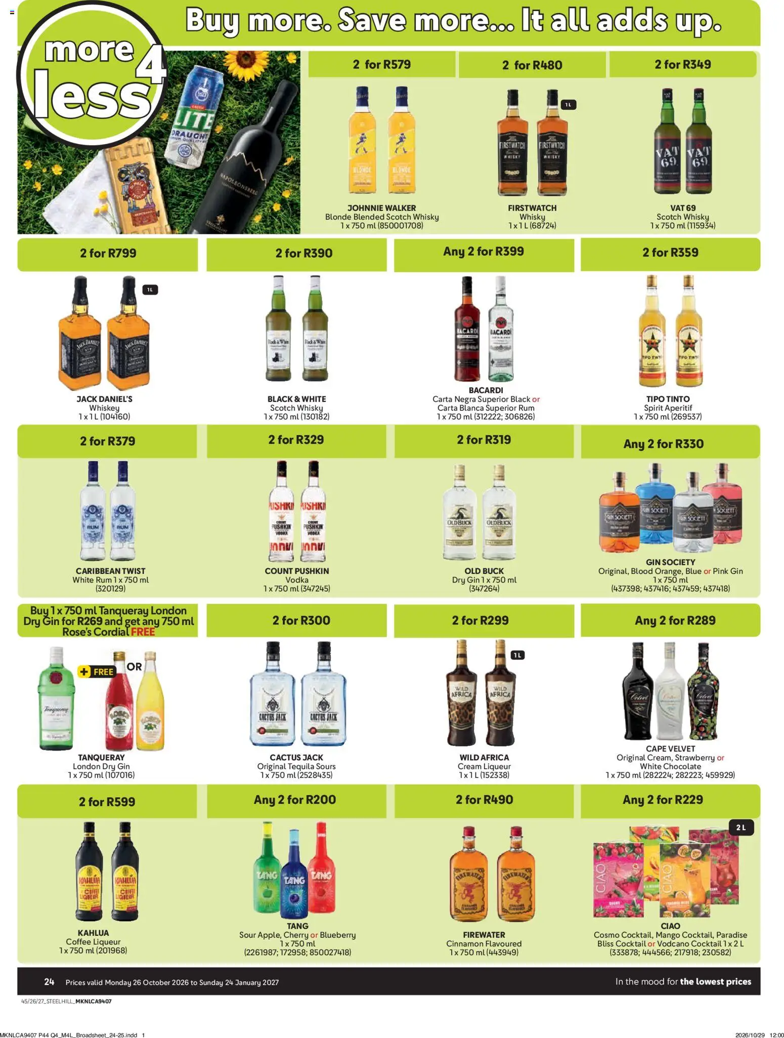 New Makro catalogue – valid from 26/10/2026 | Page: 24 | Products: White rum, Rum, Tequila, Gin