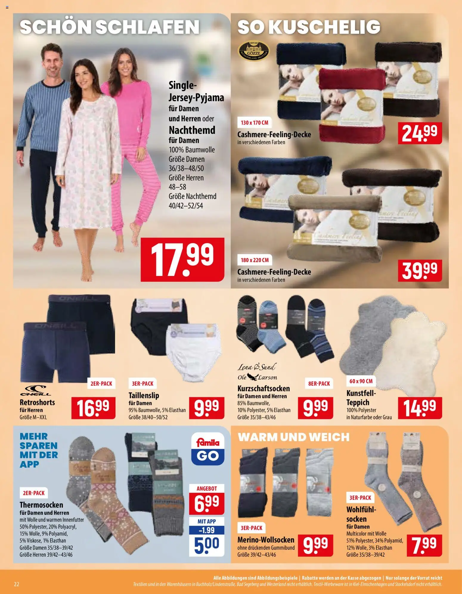 Famila Prospekt – gültig ab 21.09.2026 | Seite: 22 | Produkte: Bad, Teppich, Socken
