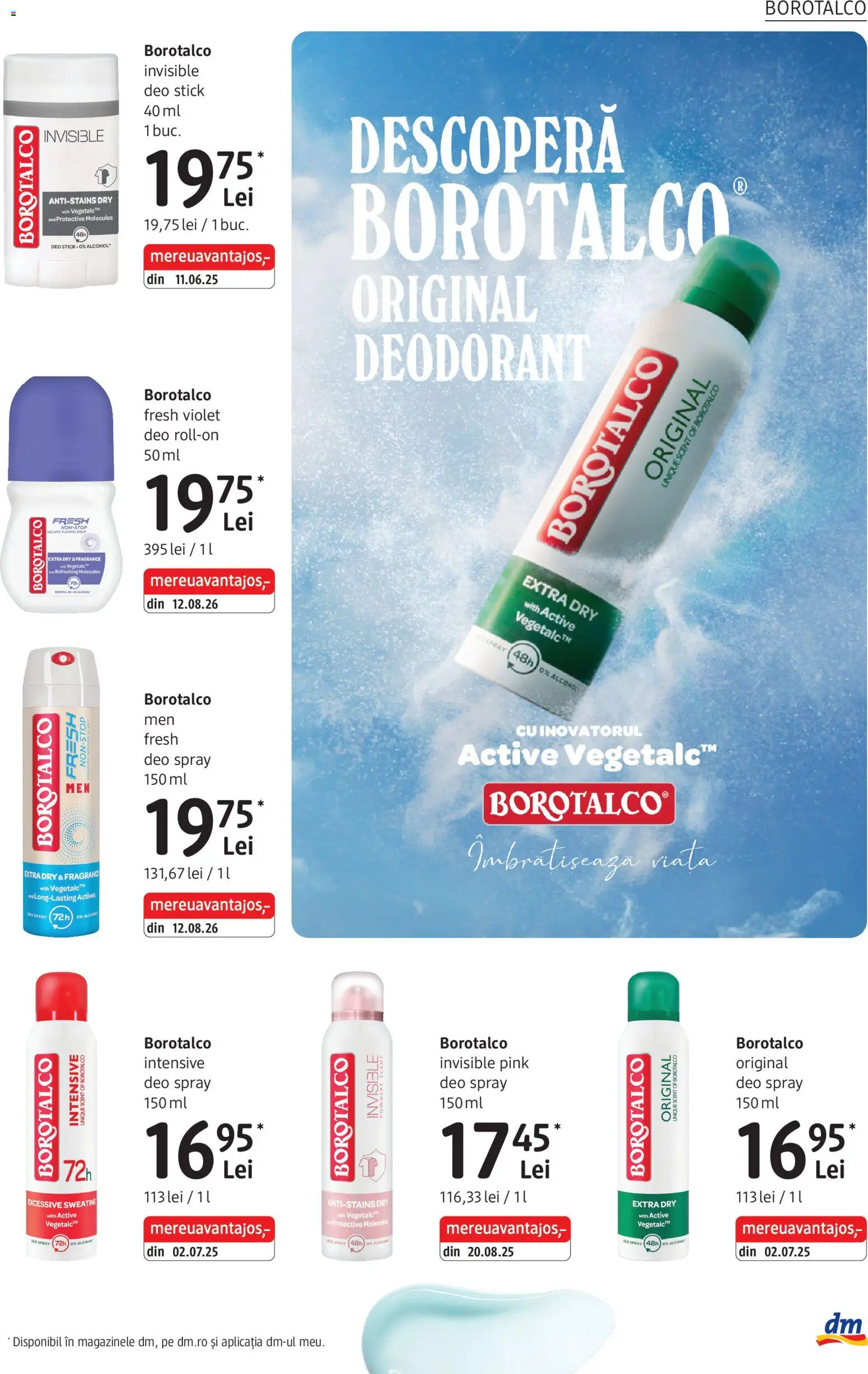 Noul catalog DM drogeriemarkt – valabil de la 27.08.2026 | Pagină: 15 | Produse: Deo spray, Active, Deodorant
