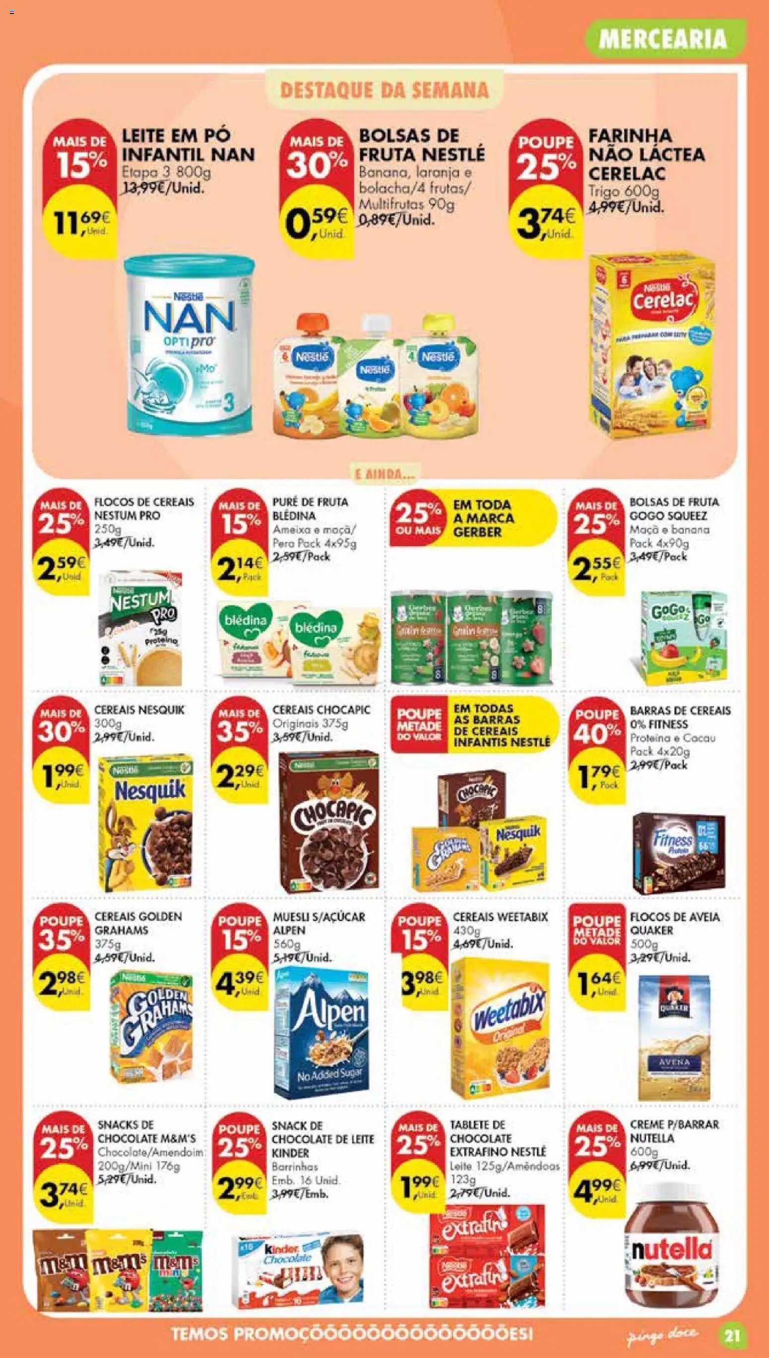 Pingo Doce Poupe Esta Semana Madeira │ válido de 18/08/2026 | Página: 21 | Produtos: Banana, Cacau, Creme, Proteina