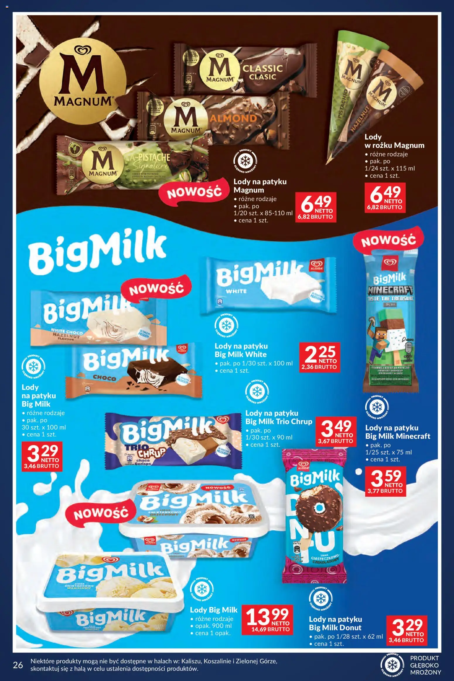 Makro gazetka - Lato pełne inspiracji od 04.08.2026 | Strona: 17 | Produkty: Big Milk, Lody na patyku, Donut, Lody
