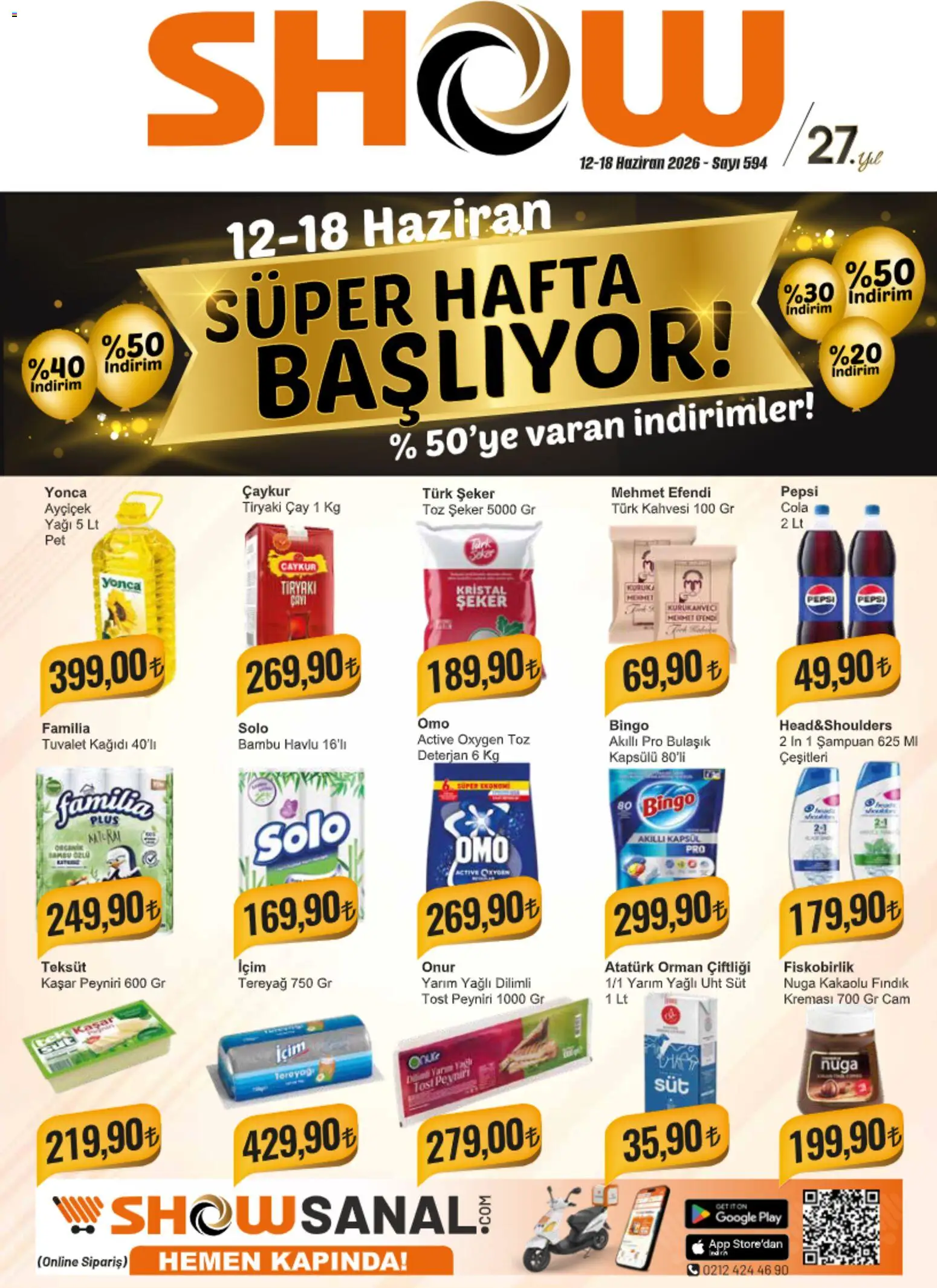 Show Market Katalog - 12.06.2026 tarihinden itibaren geçerlidir | Sayfa: 2 | Ürünler: Şampuan, Deterjan, Fındık, Tuvalet kağıdı