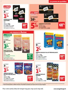Auchan - Prévisualisation de Auchan  Produits laitiers supers valide à partir de 02/06/2026 | Page: 27 | Produits: Dosettes de café classique, Lait, Céréales, Granola