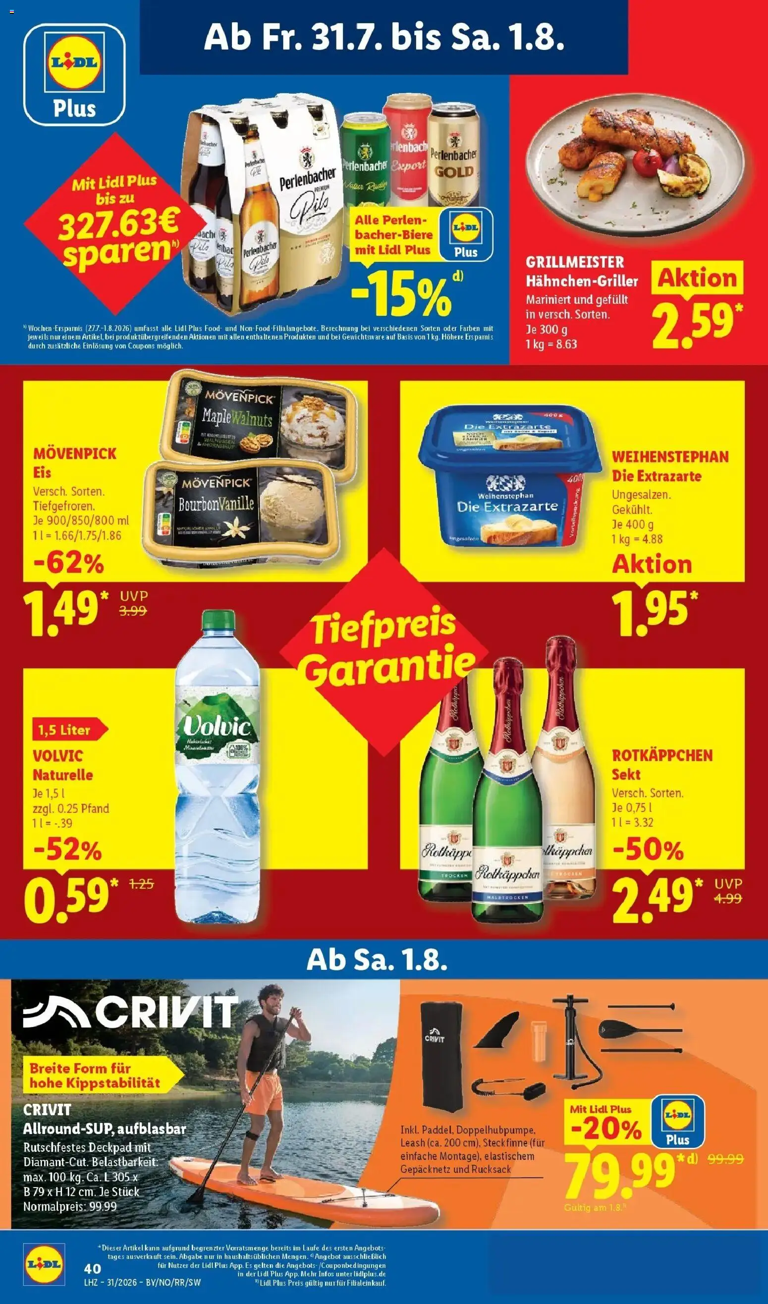 Lidl Prospekt Weikersheim – gültig ab 27.07.2026 | Seite: 64 | Produkte: Butter, Sekt, Movenpick eis, Eis